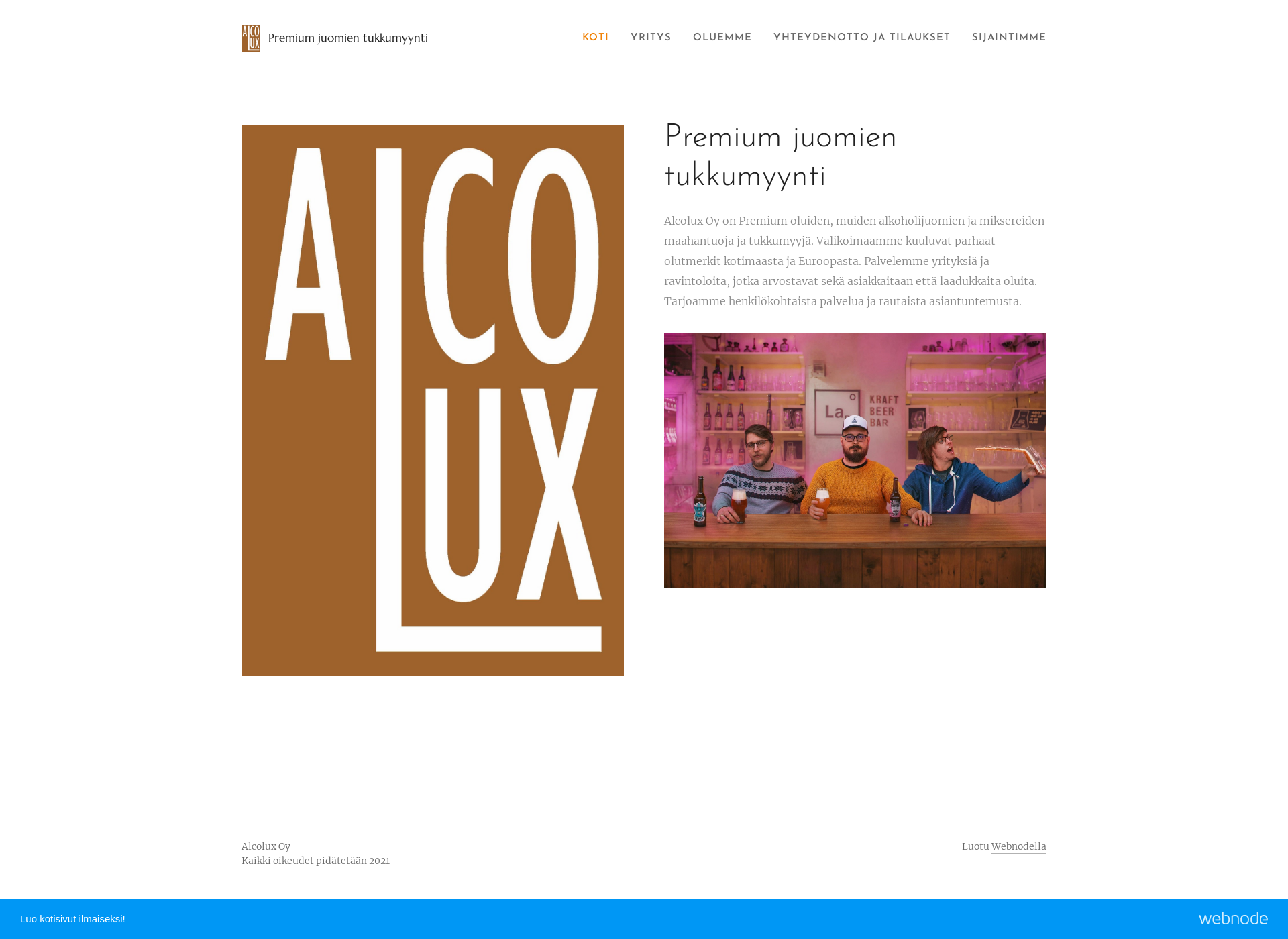 Screenshot for alcolux.fi