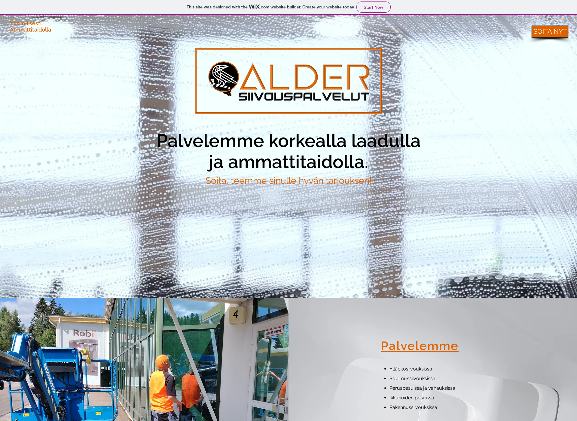 Skärmdump för aldersiivouspalvelut.fi