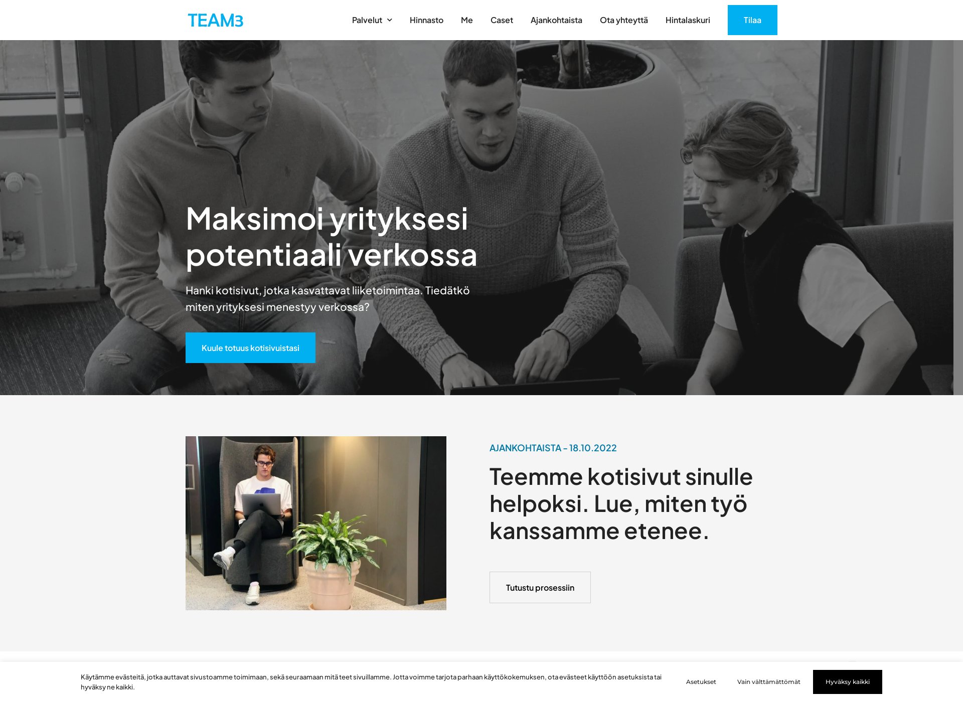 Skärmdump för aleksihelvola.fi