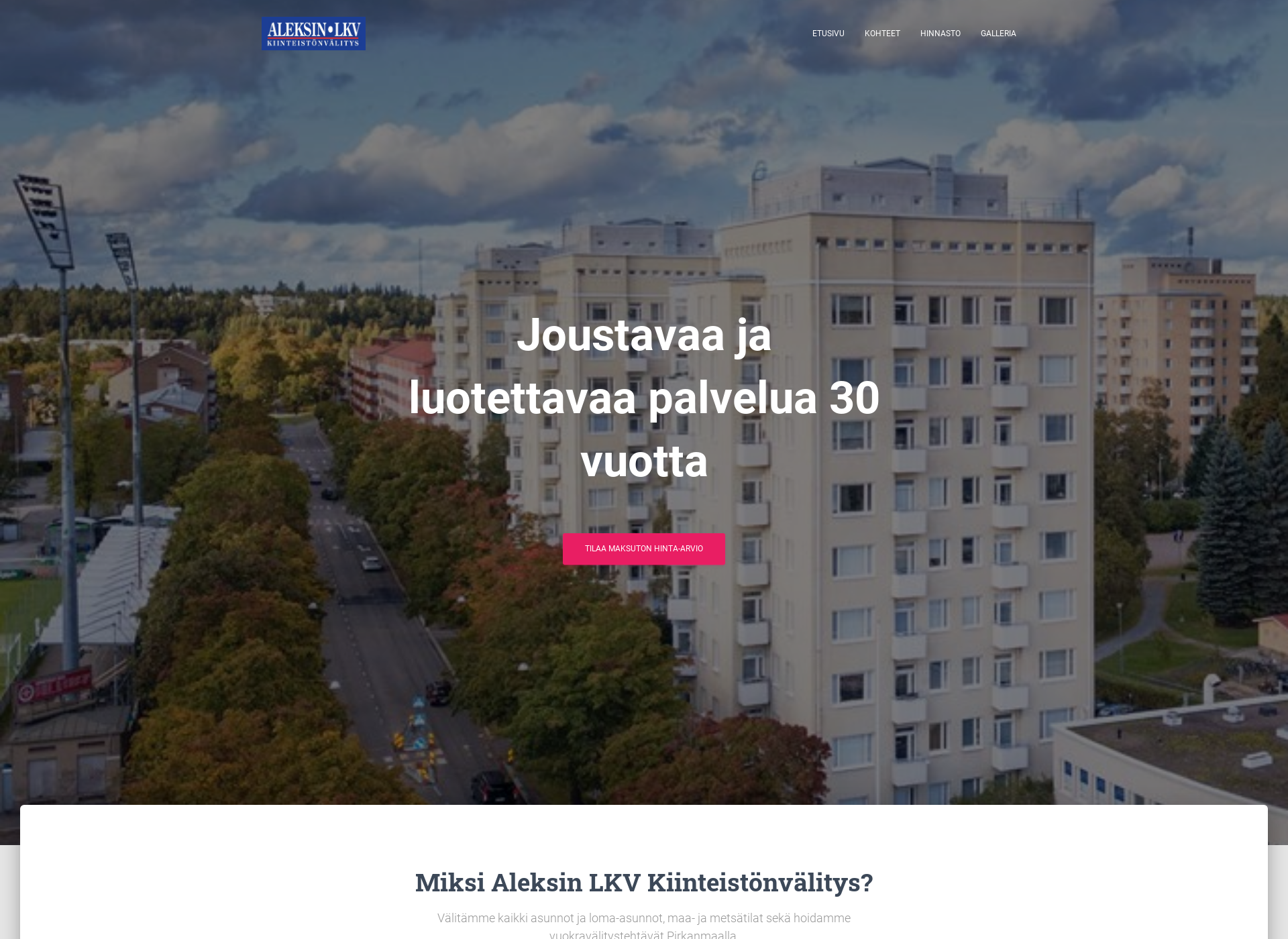 Screenshot for aleksinlkv.fi