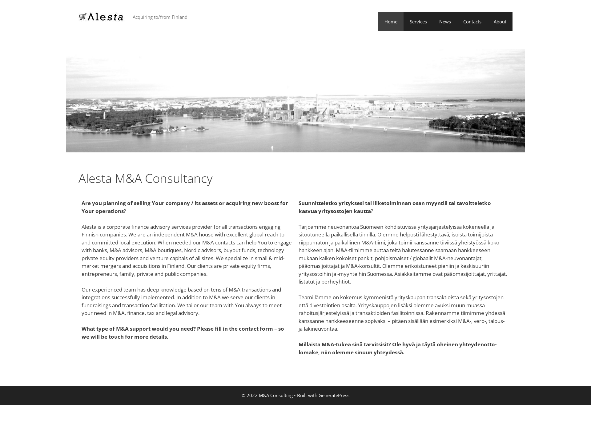 Screenshot for alesta.fi