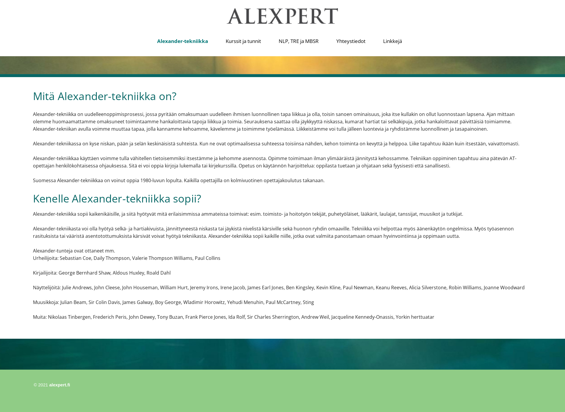 Skärmdump för alexpert.fi