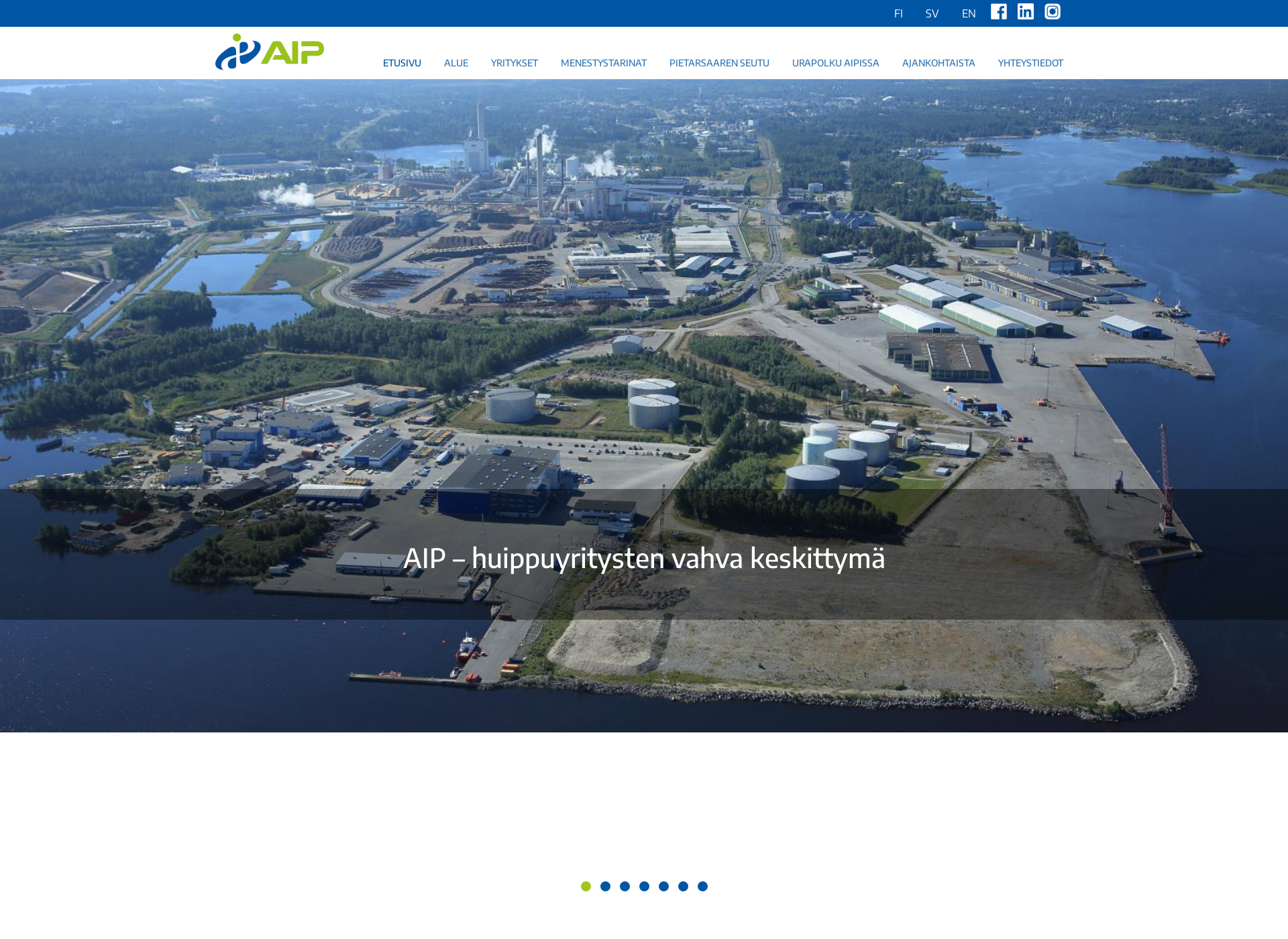 Skärmdump för alholmenip.fi