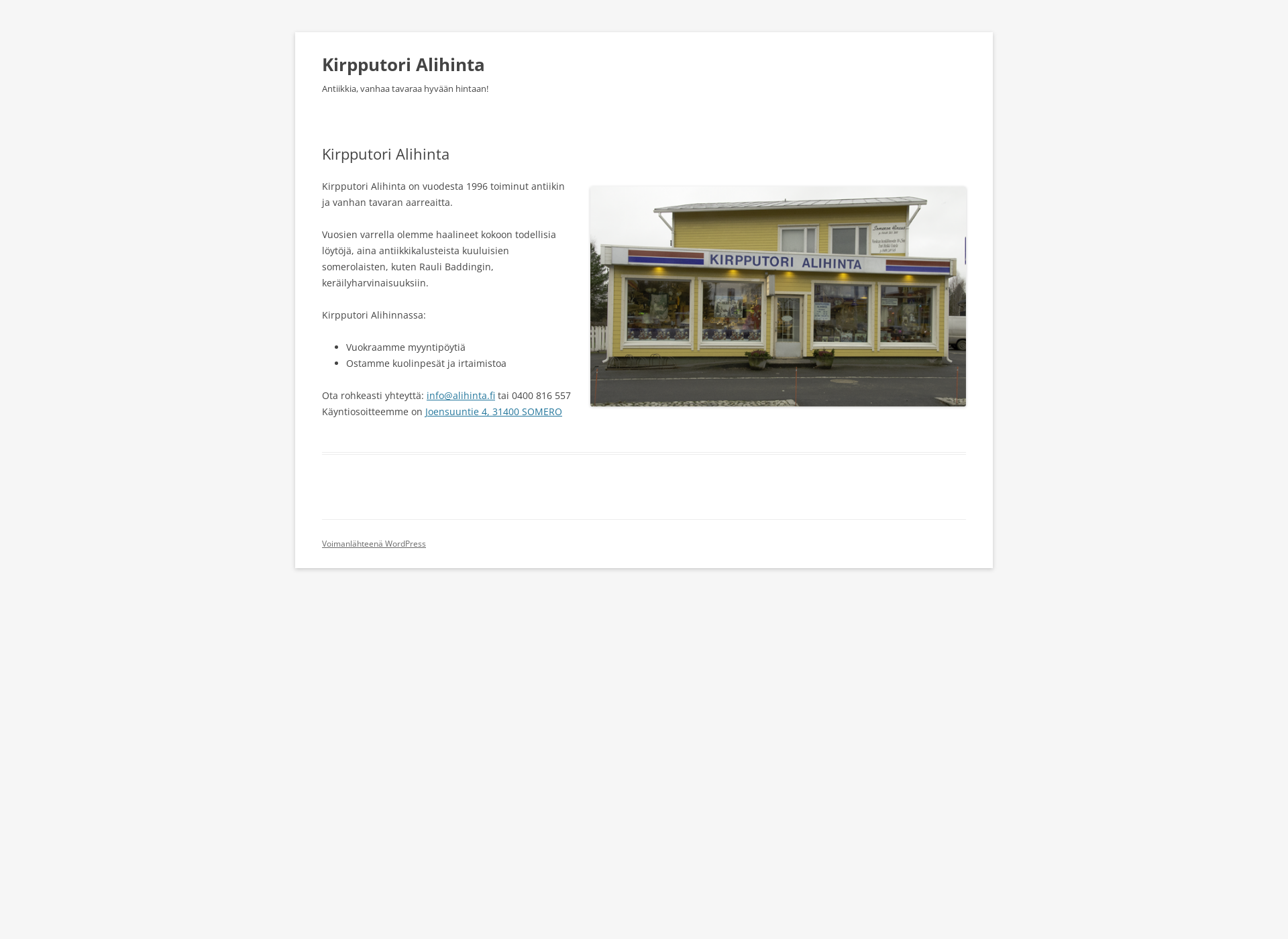 Screenshot for alihinta.fi