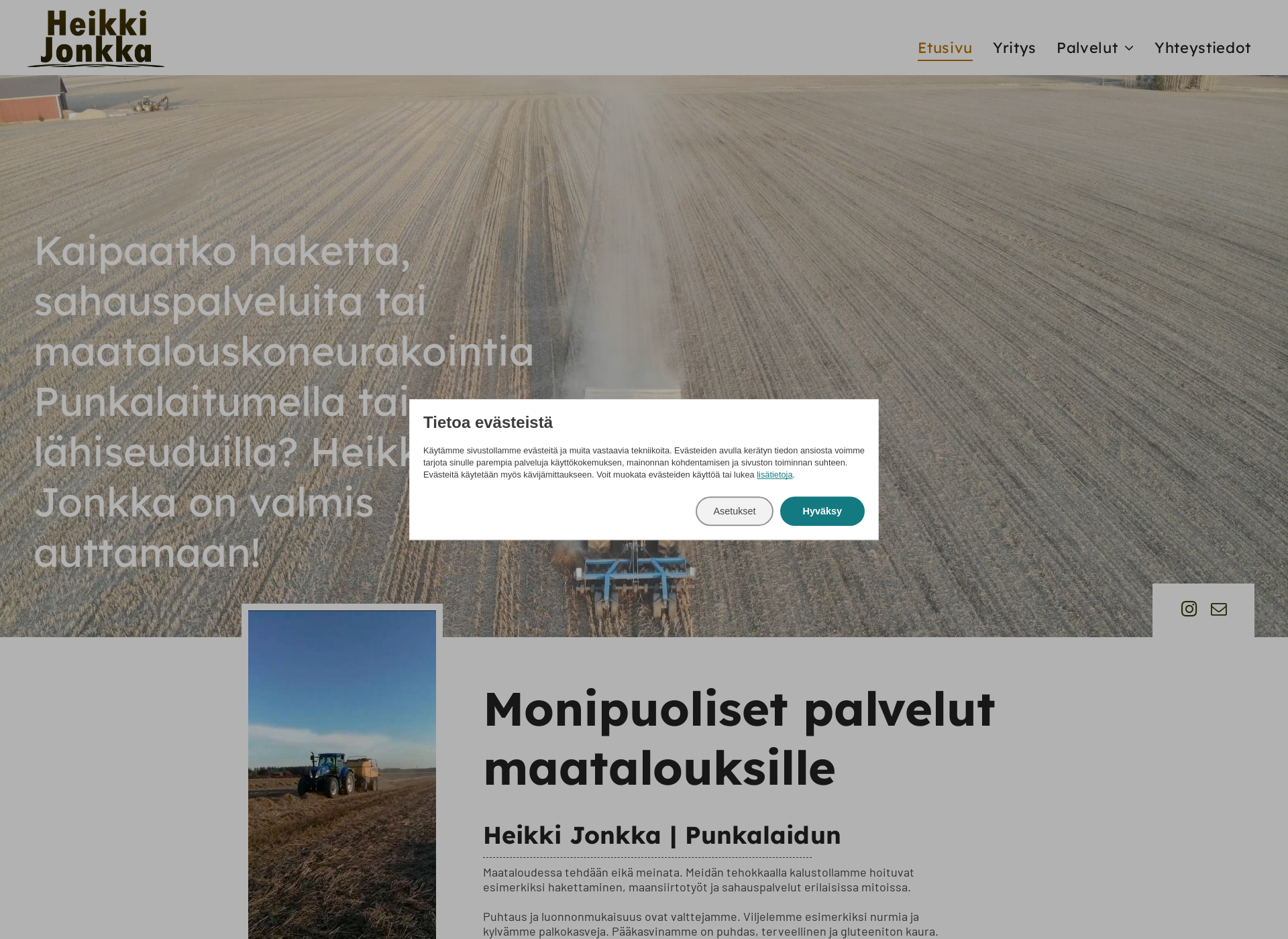 Skärmdump för alijonkka.fi