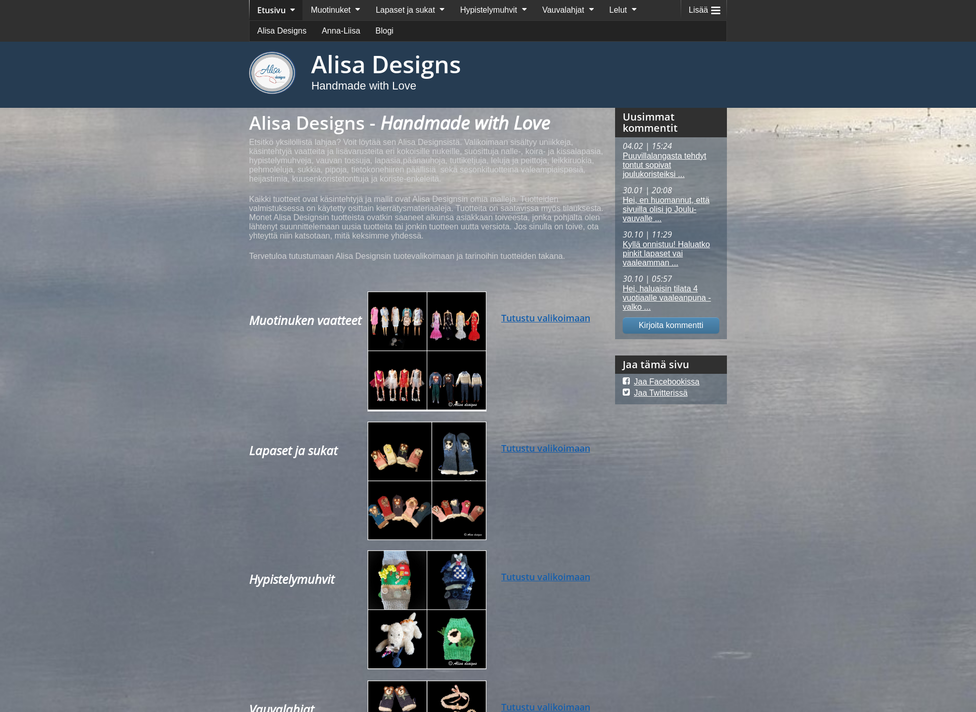 Screenshot for alisadesigns.fi