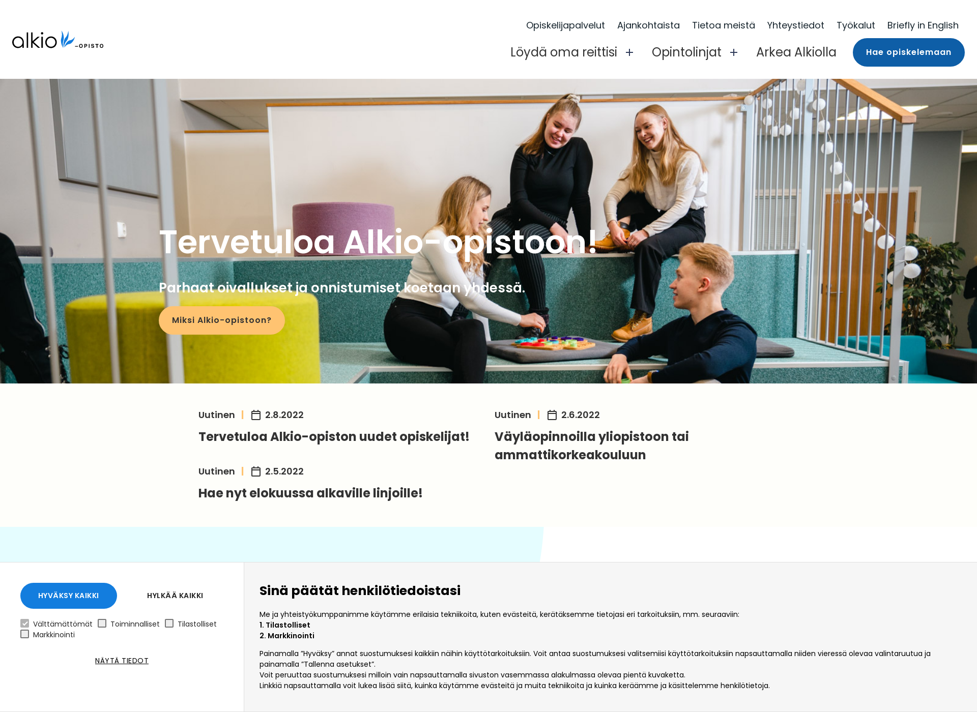Screenshot for alkio.fi