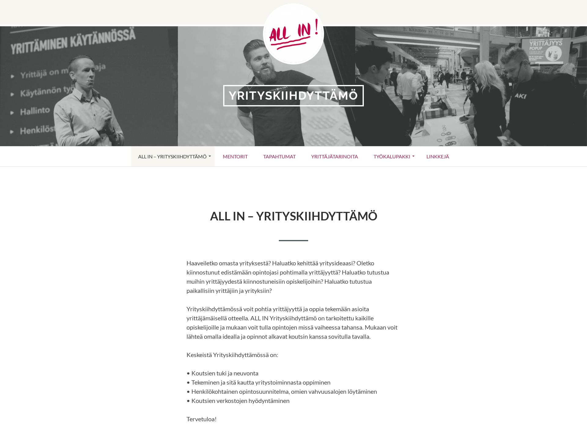 Skärmdump för all-in.fi