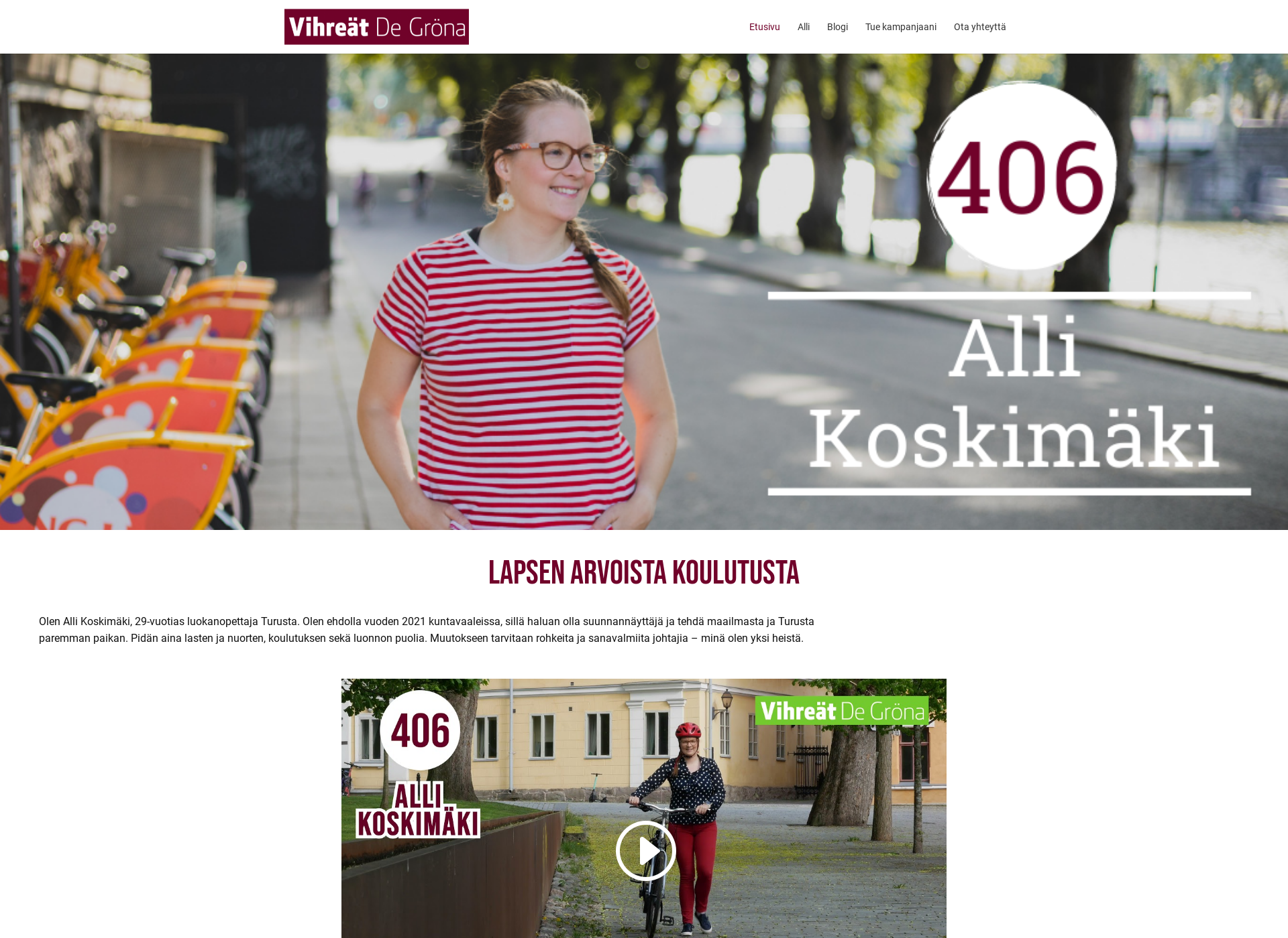 Skärmdump för allikoskimaki.fi