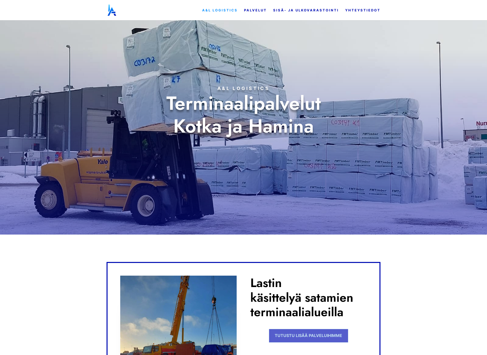 Skärmdump för allogistics.fi