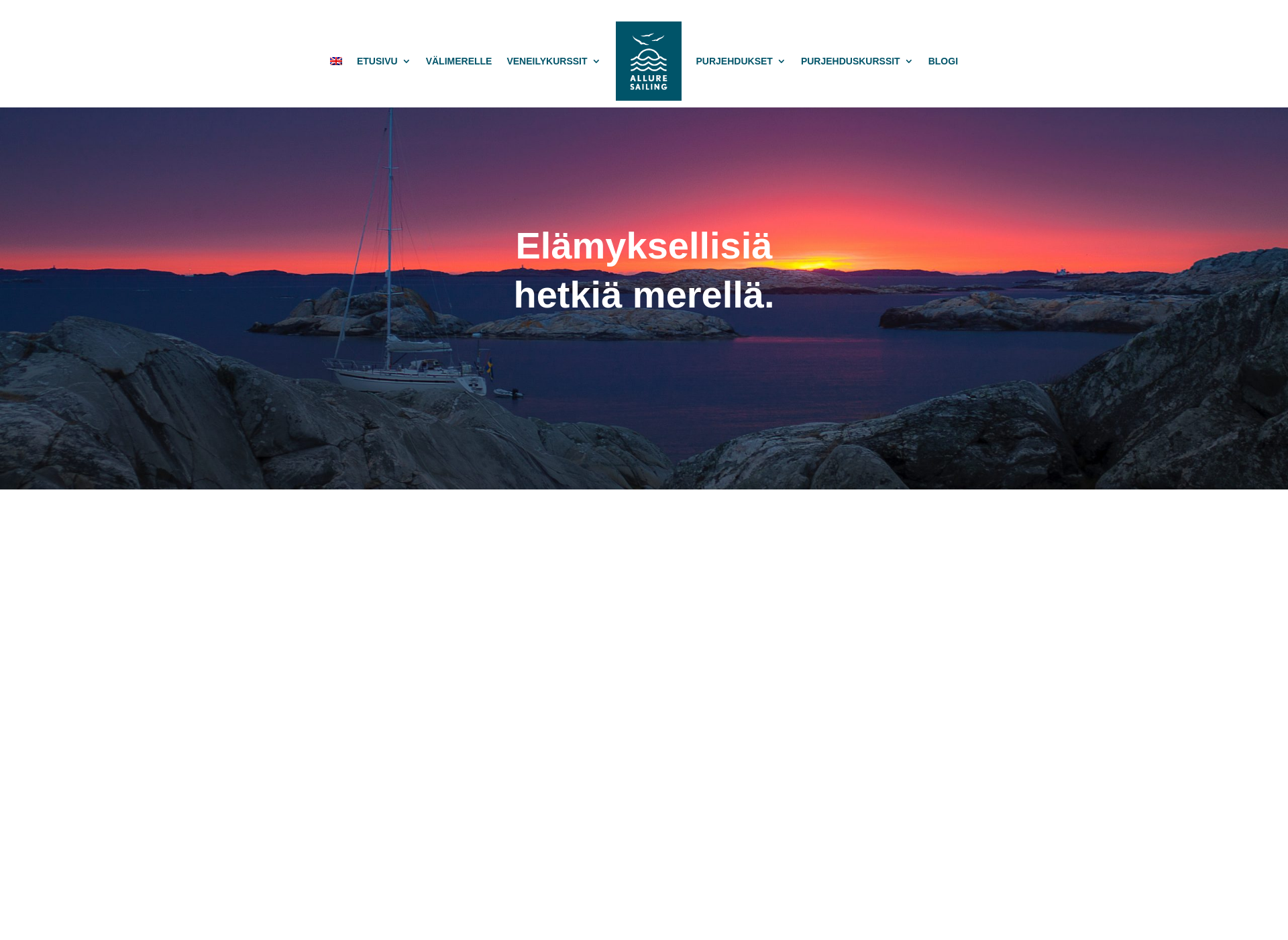 Skärmdump för alluresailing.fi