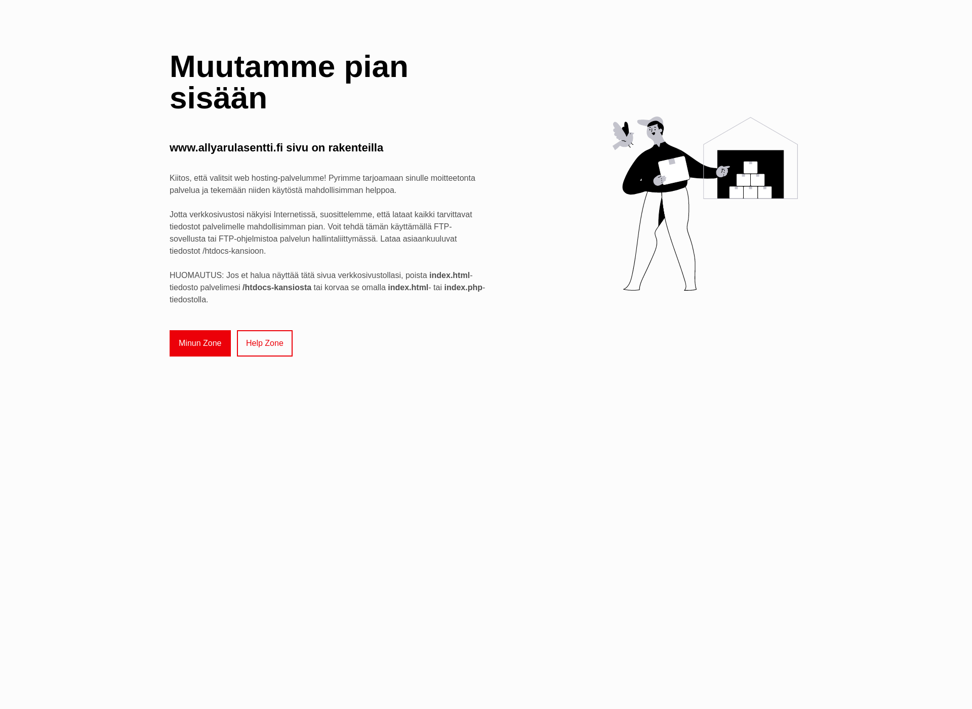 Skärmdump för allyarulasentti.fi