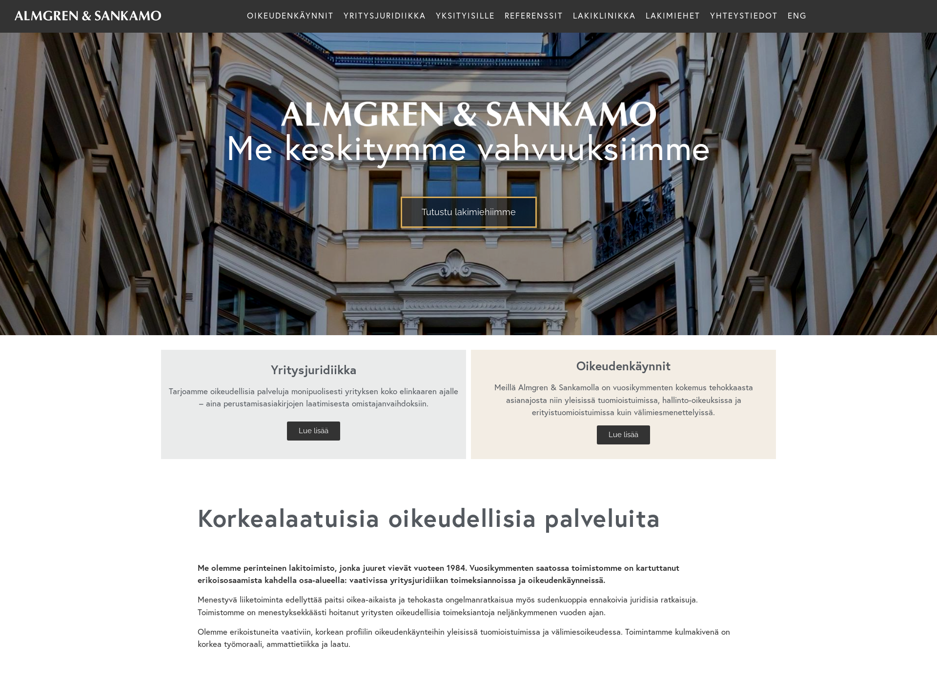Screenshot for almgren-sankamo.fi