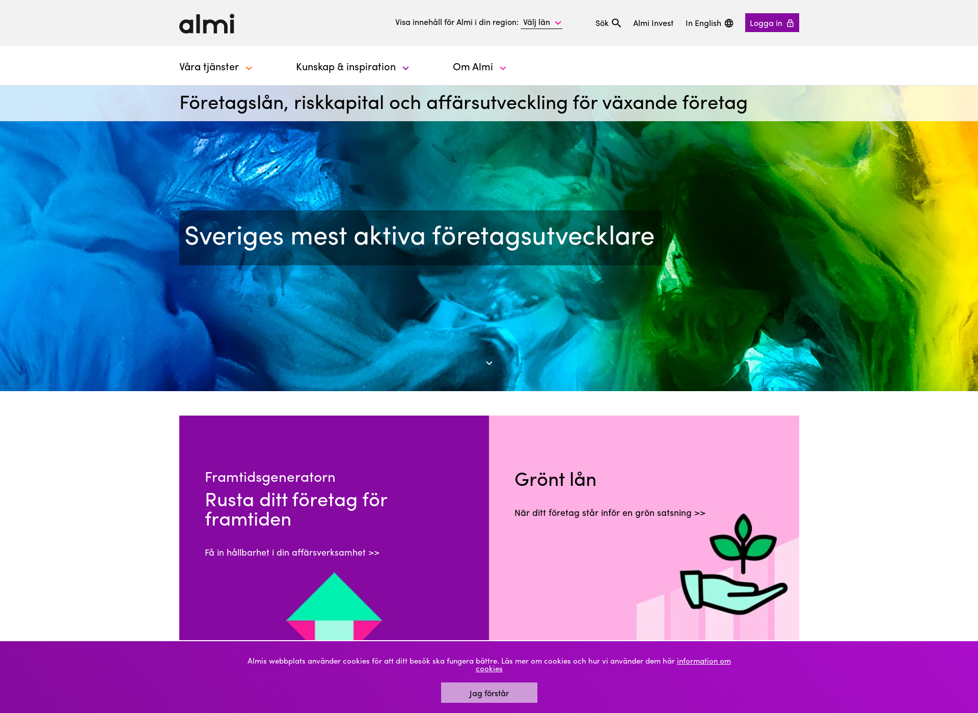 Screenshot for almiföretagspartner.fi
