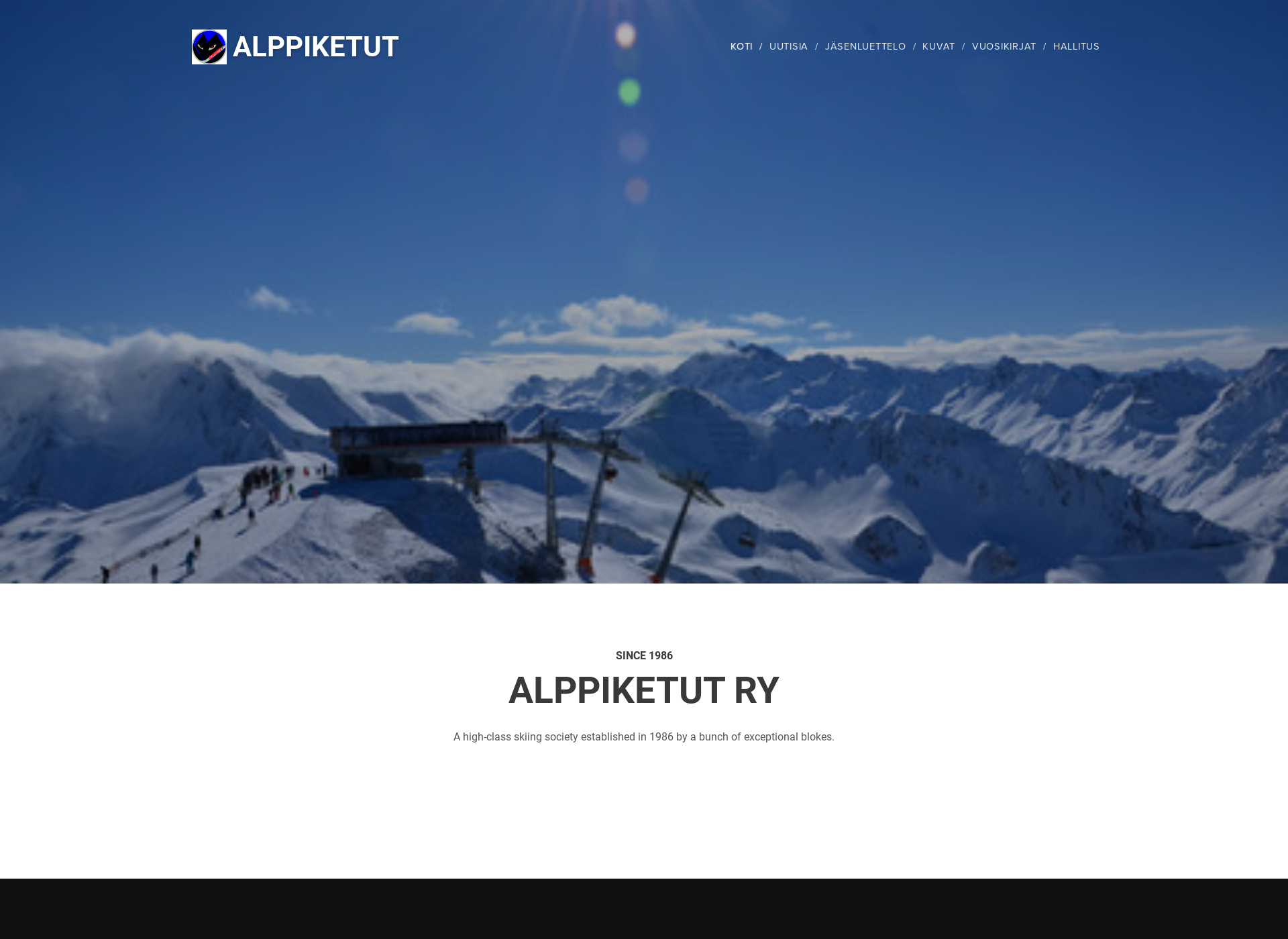 Skärmdump för alppiketut.fi