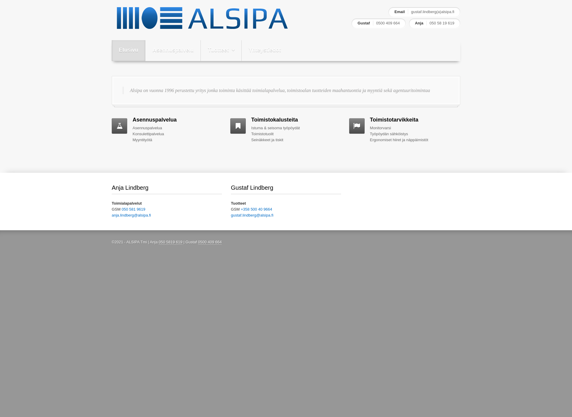 Screenshot for alsipa.fi