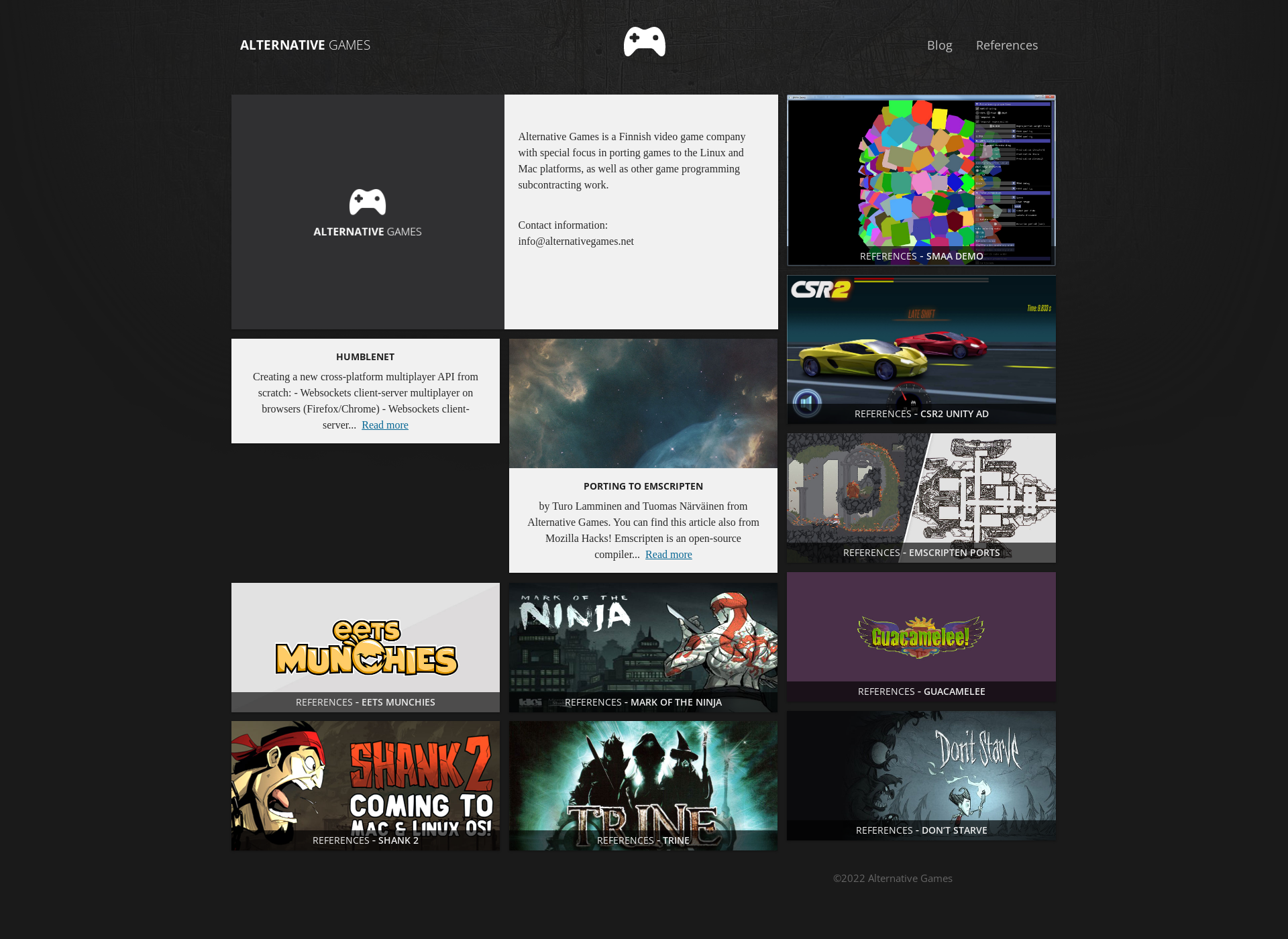 Skärmdump för alternativegames.net