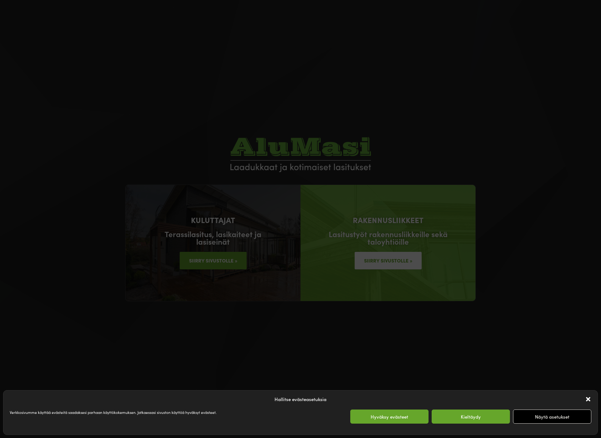 Skärmdump för alumasi.fi