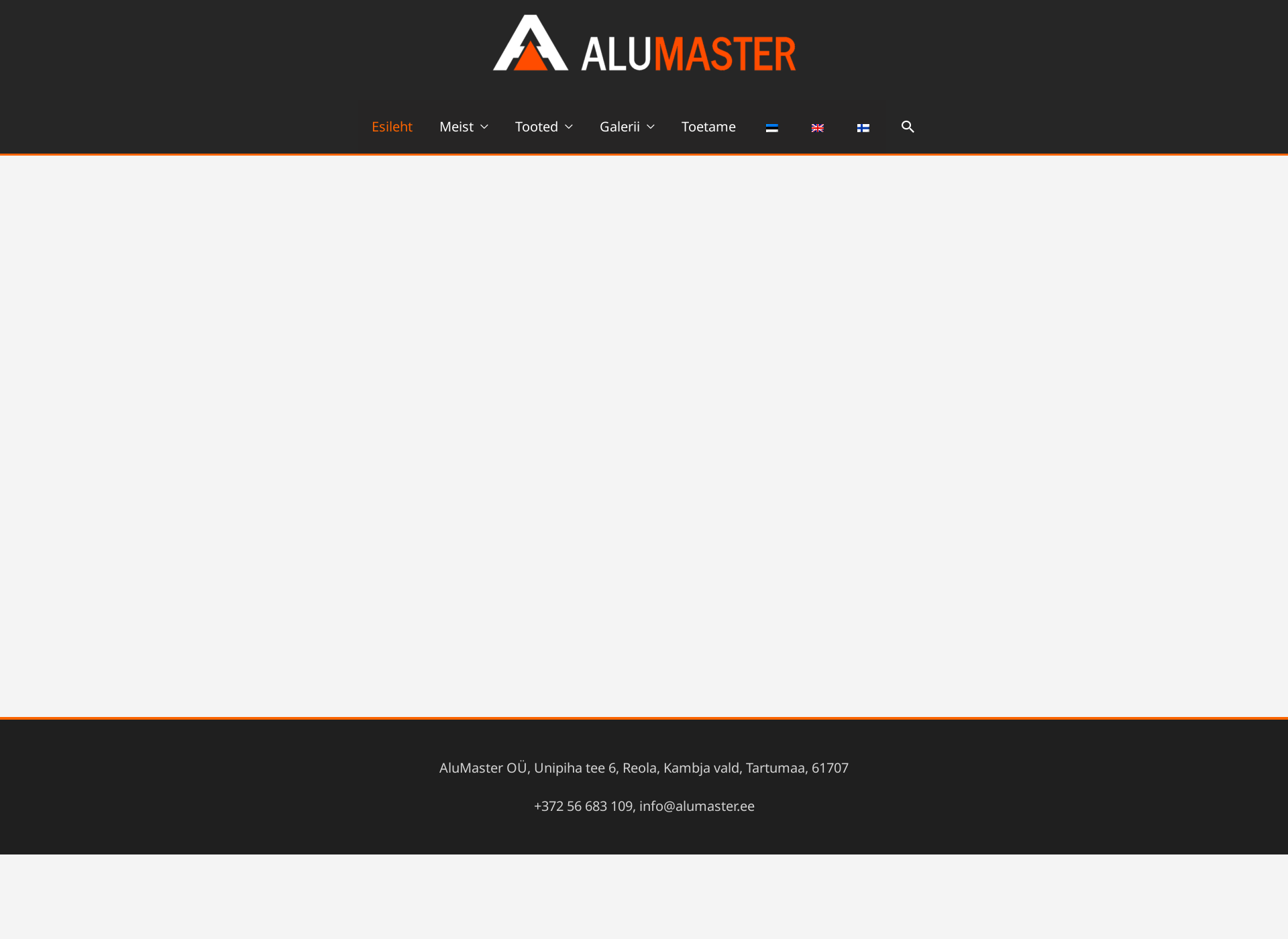 Skärmdump för alumaster.fi