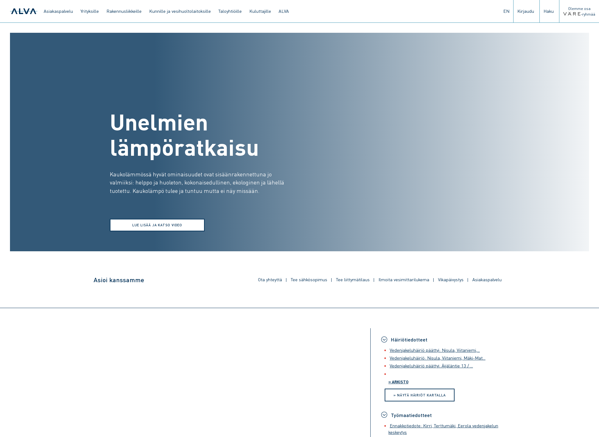 Skärmdump för alvapalvelut.fi