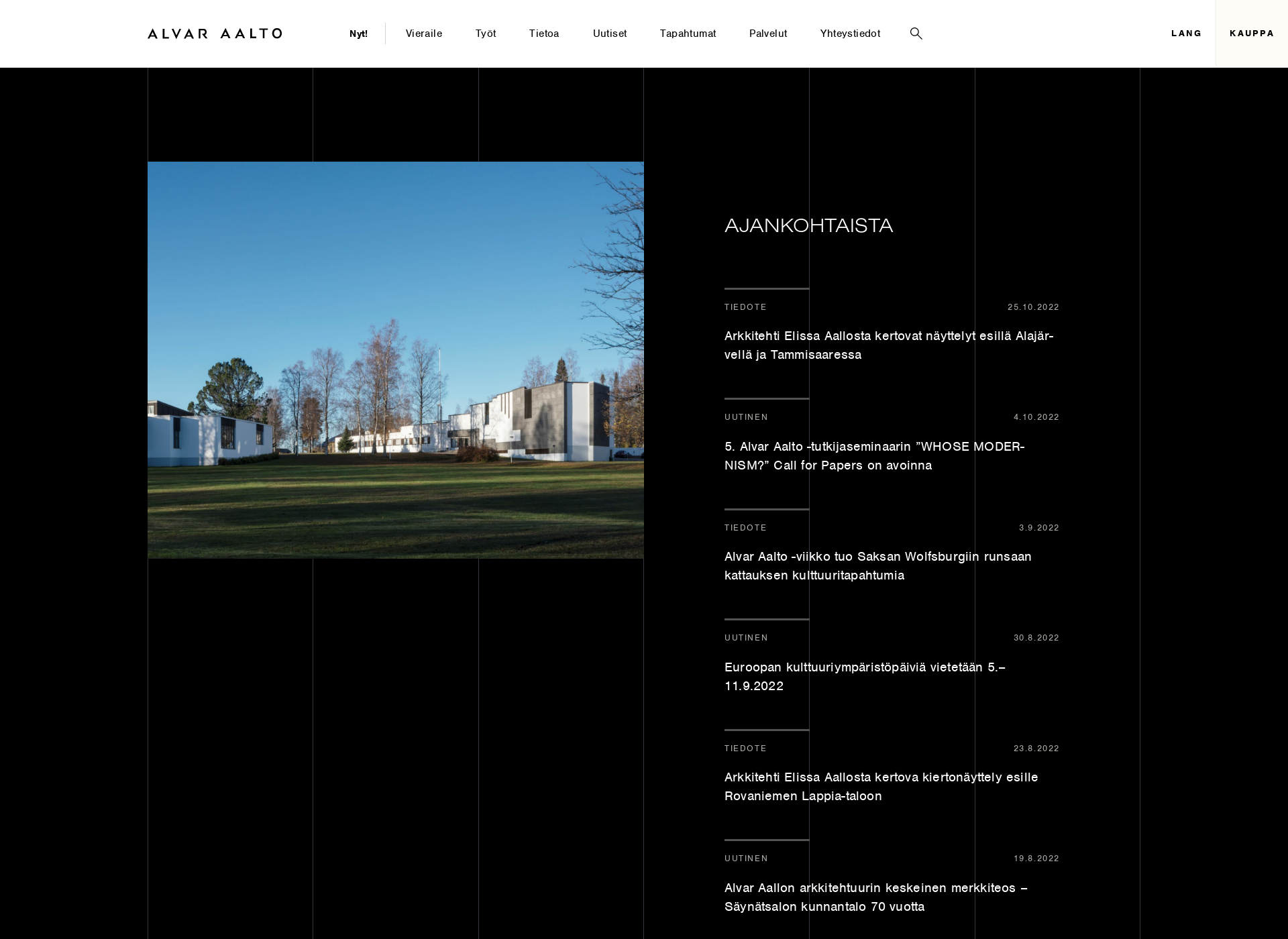 Screenshot for alvaraalto.fi