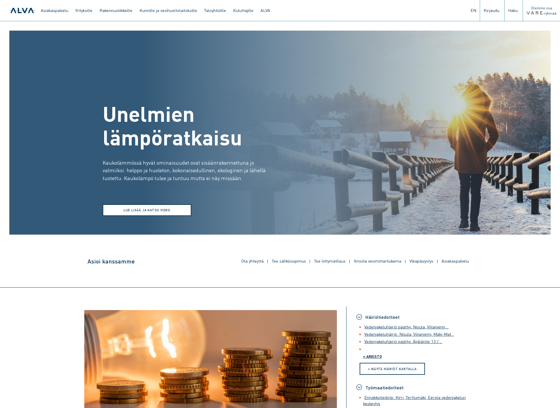 Skärmdump för alvayhtiot.fi