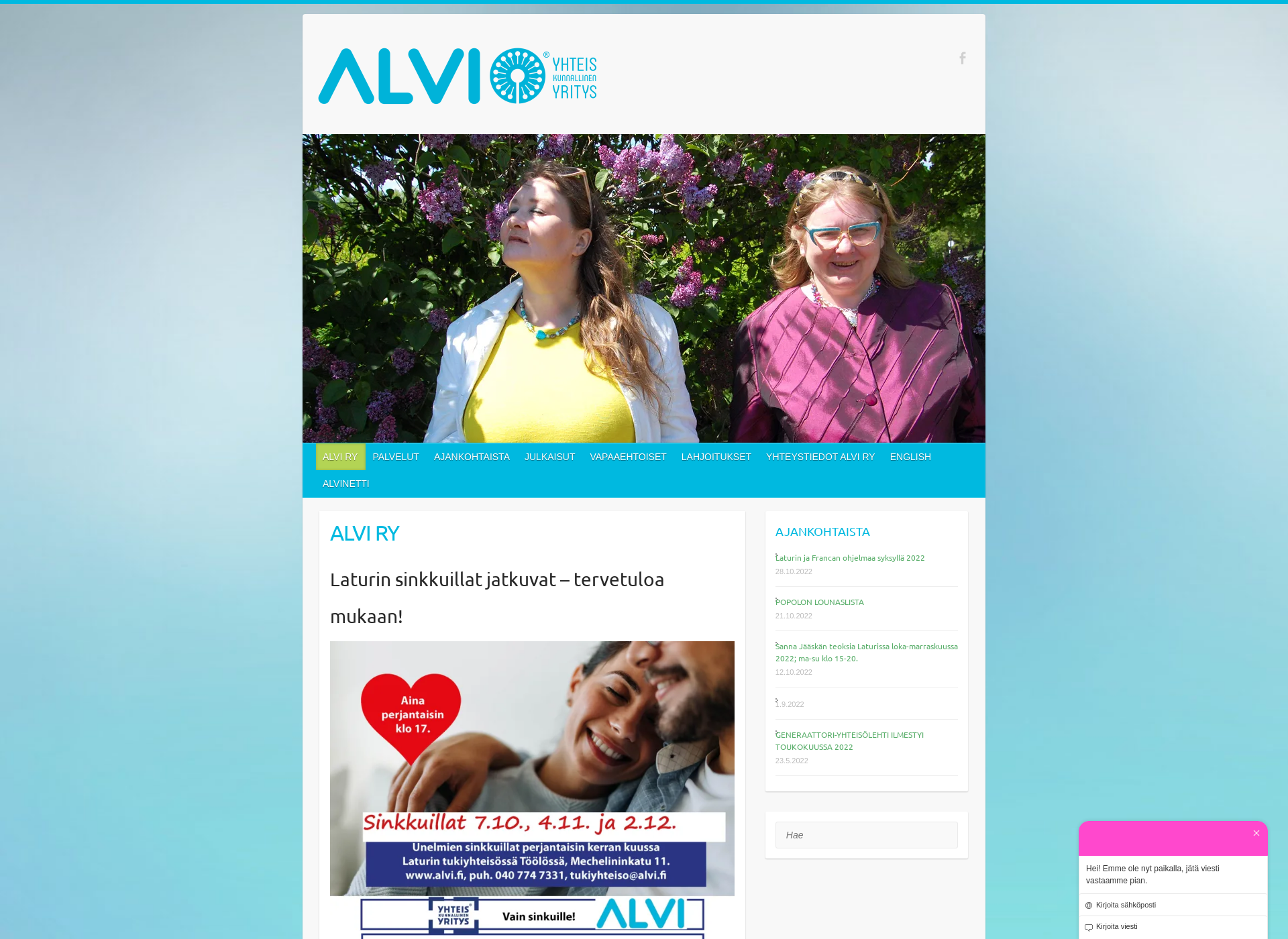 Skärmdump för alvi.fi