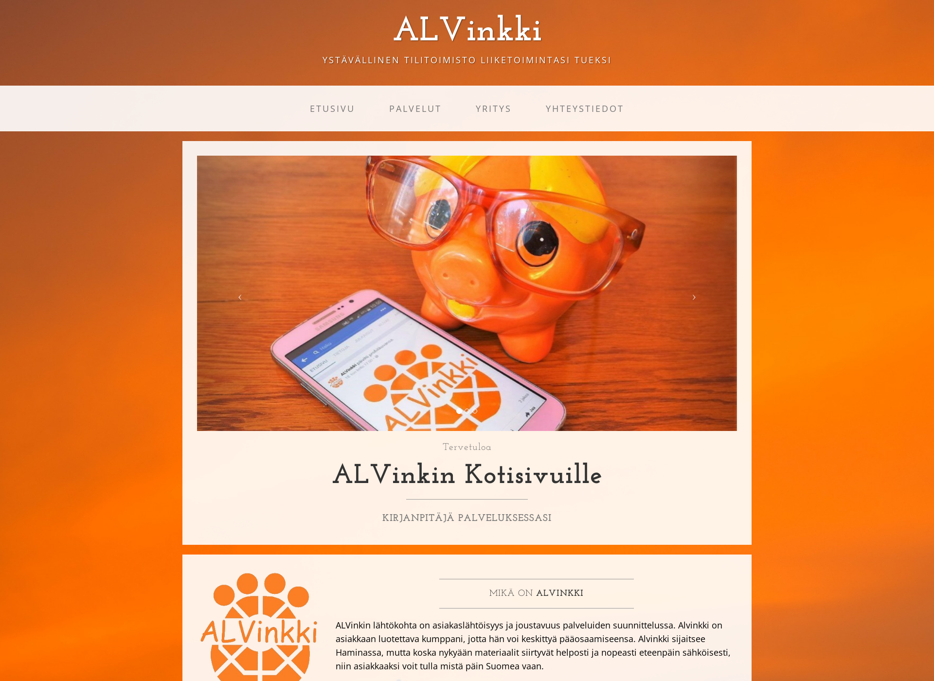 Screenshot for alvinkki.fi