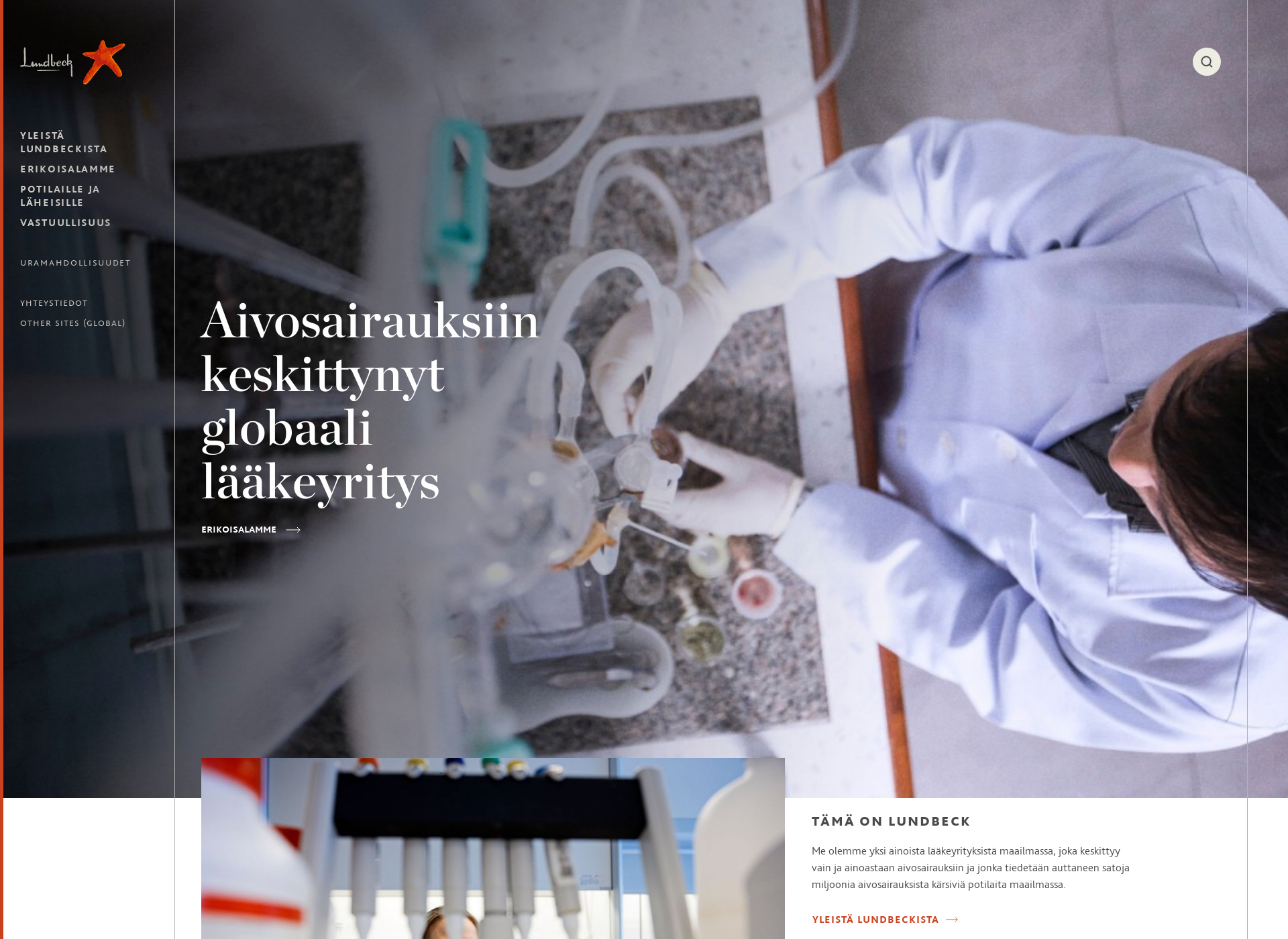 Skärmdump för alzheimerlääke.fi