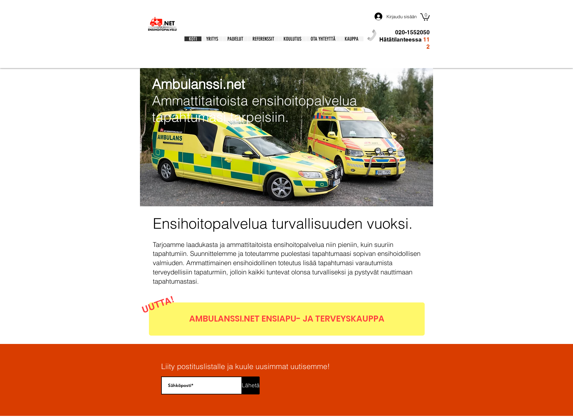 Skärmdump för ambulanssi.net