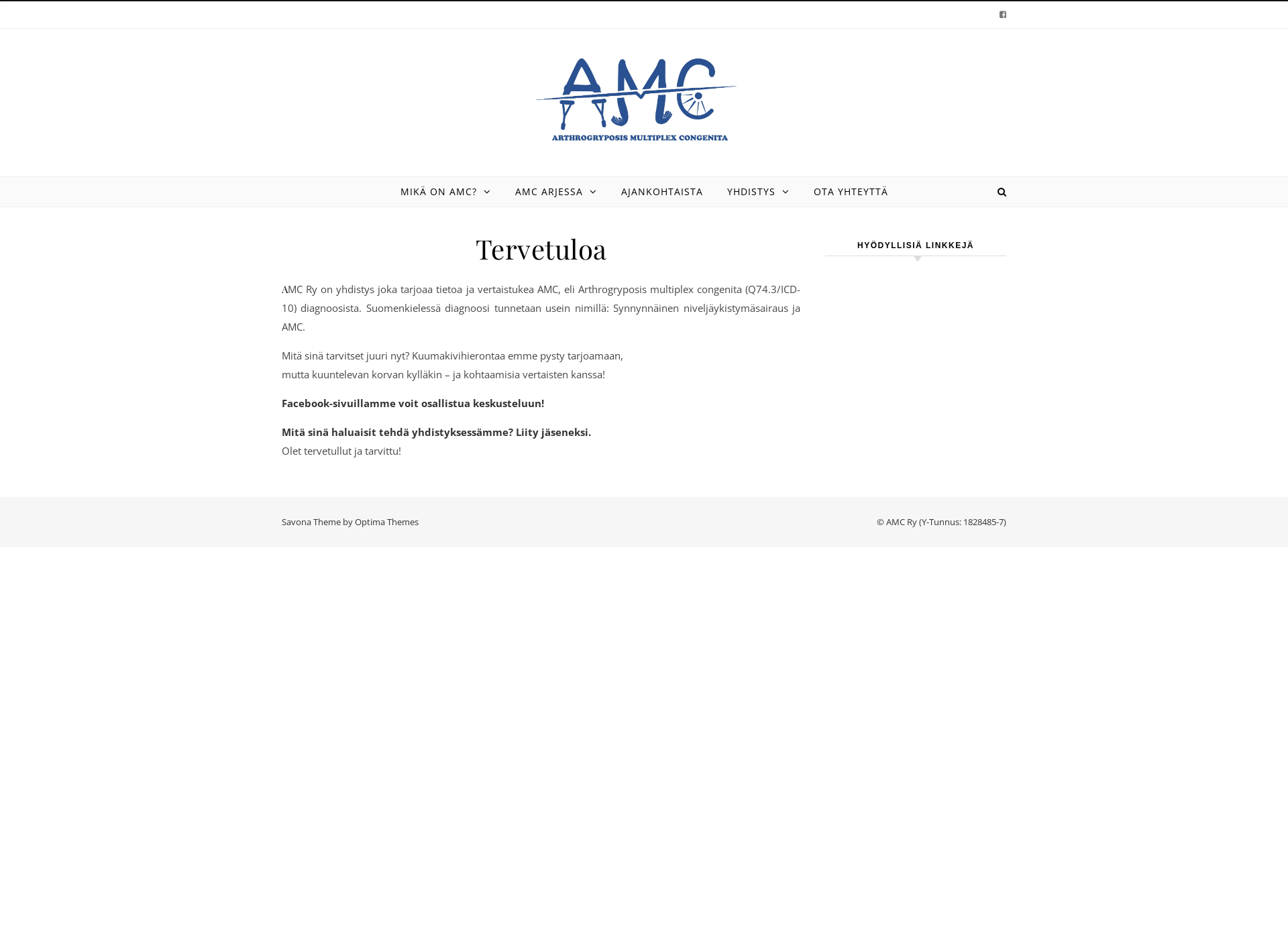Skärmdump för amc.fi