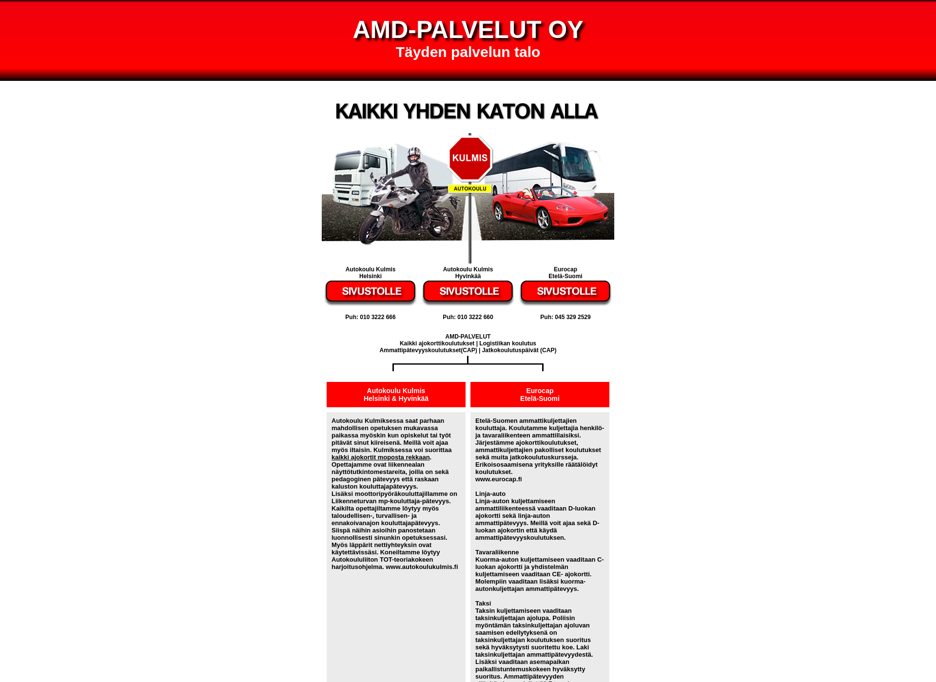 Screenshot for amd-palvelut.fi
