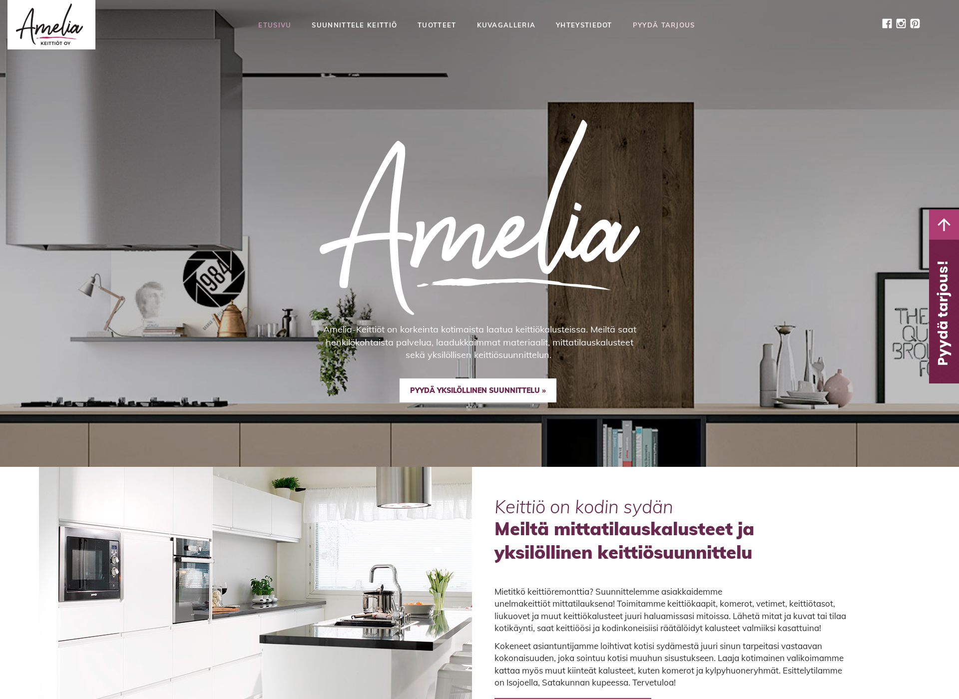 Screenshot for ameliakeittiot.fi