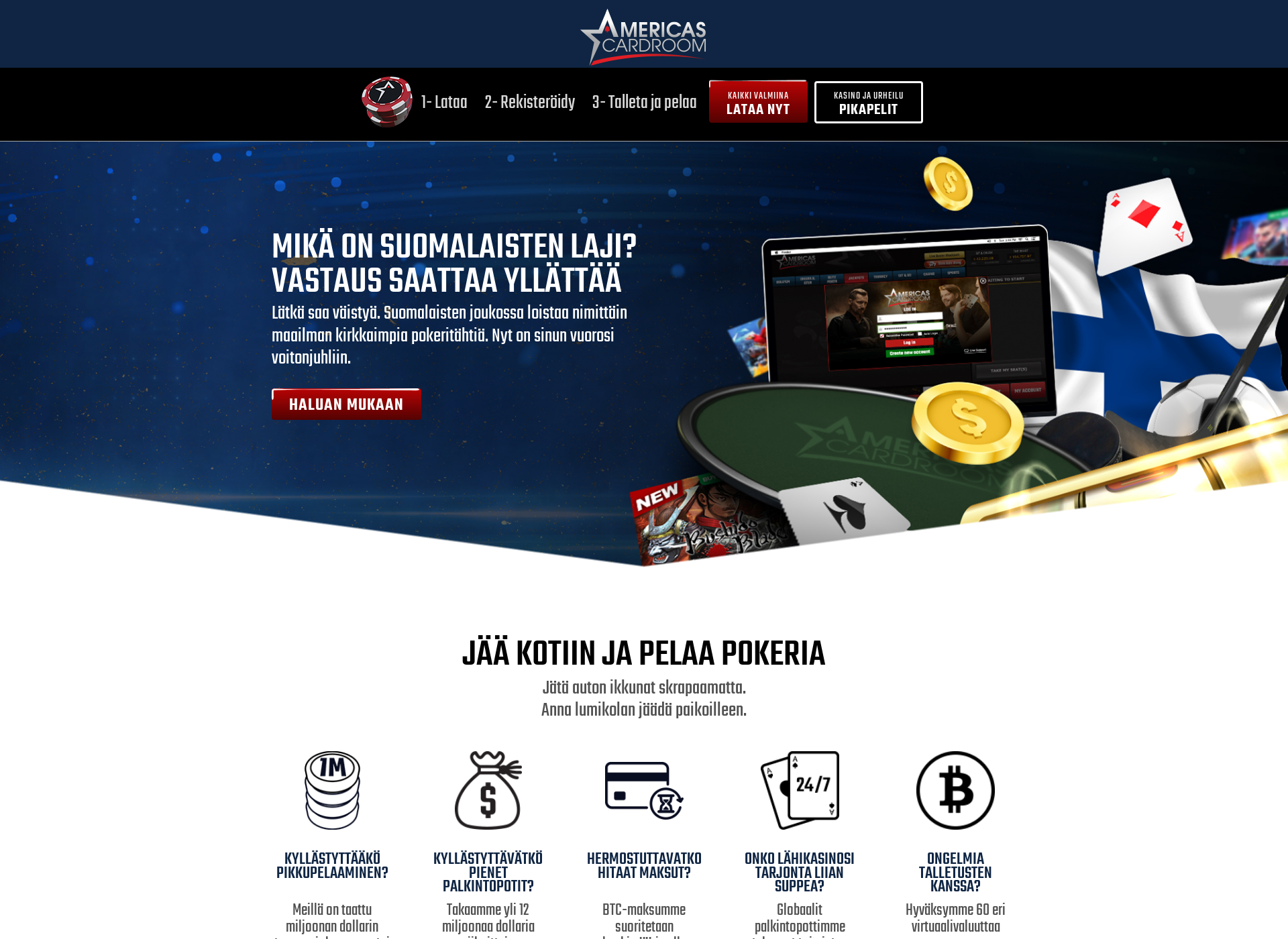 Screenshot for americascardroom.fi