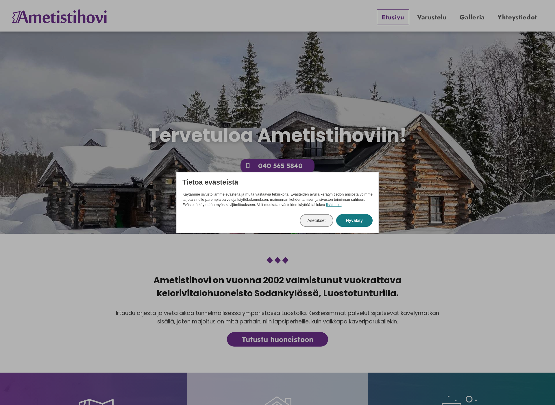 Screenshot for ametistihovi.fi