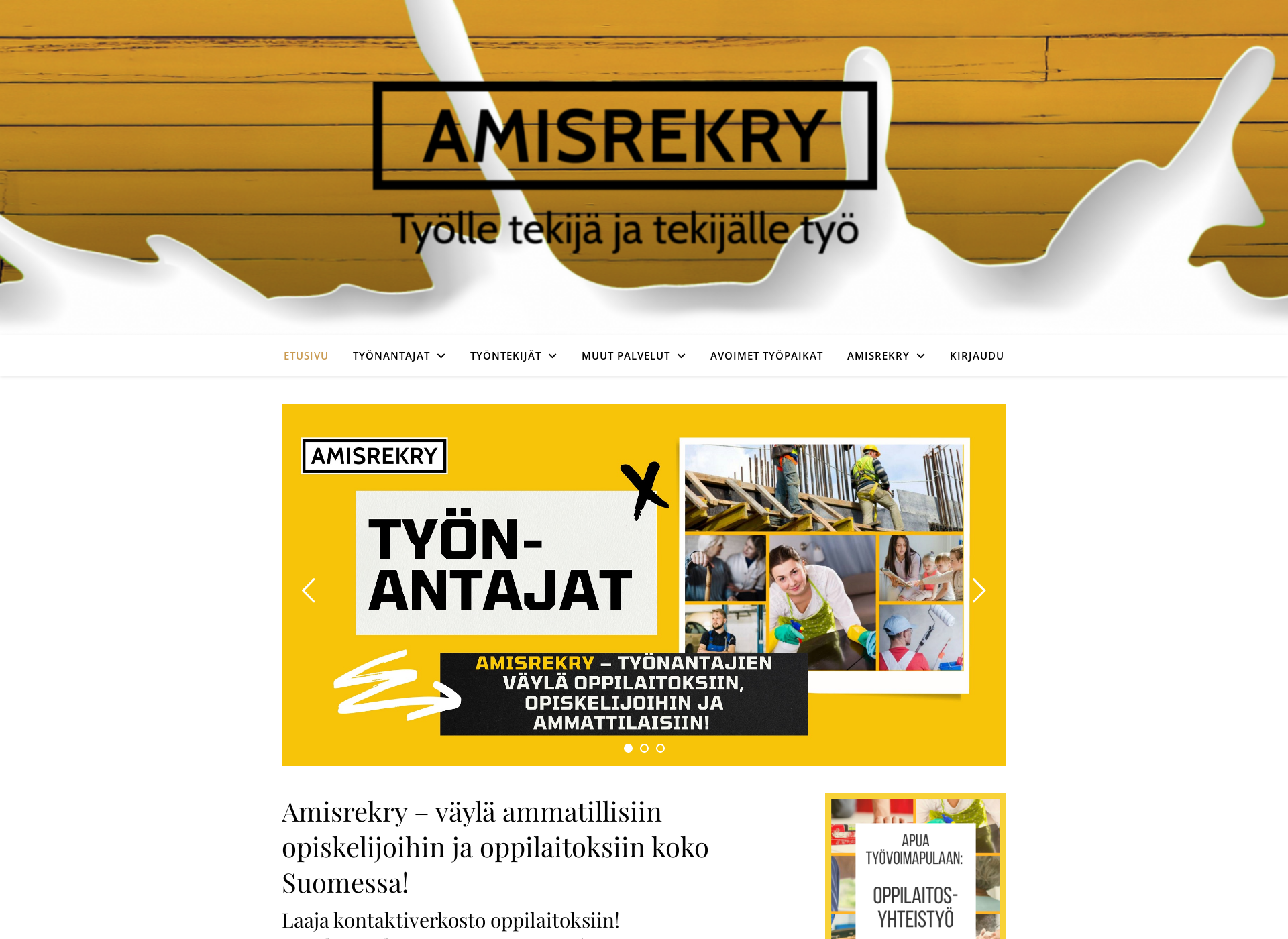 Screenshot for amisrekry.fi