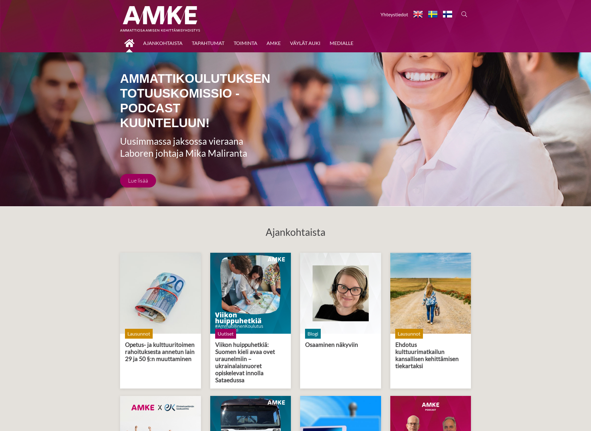 Screenshot for amke.fi