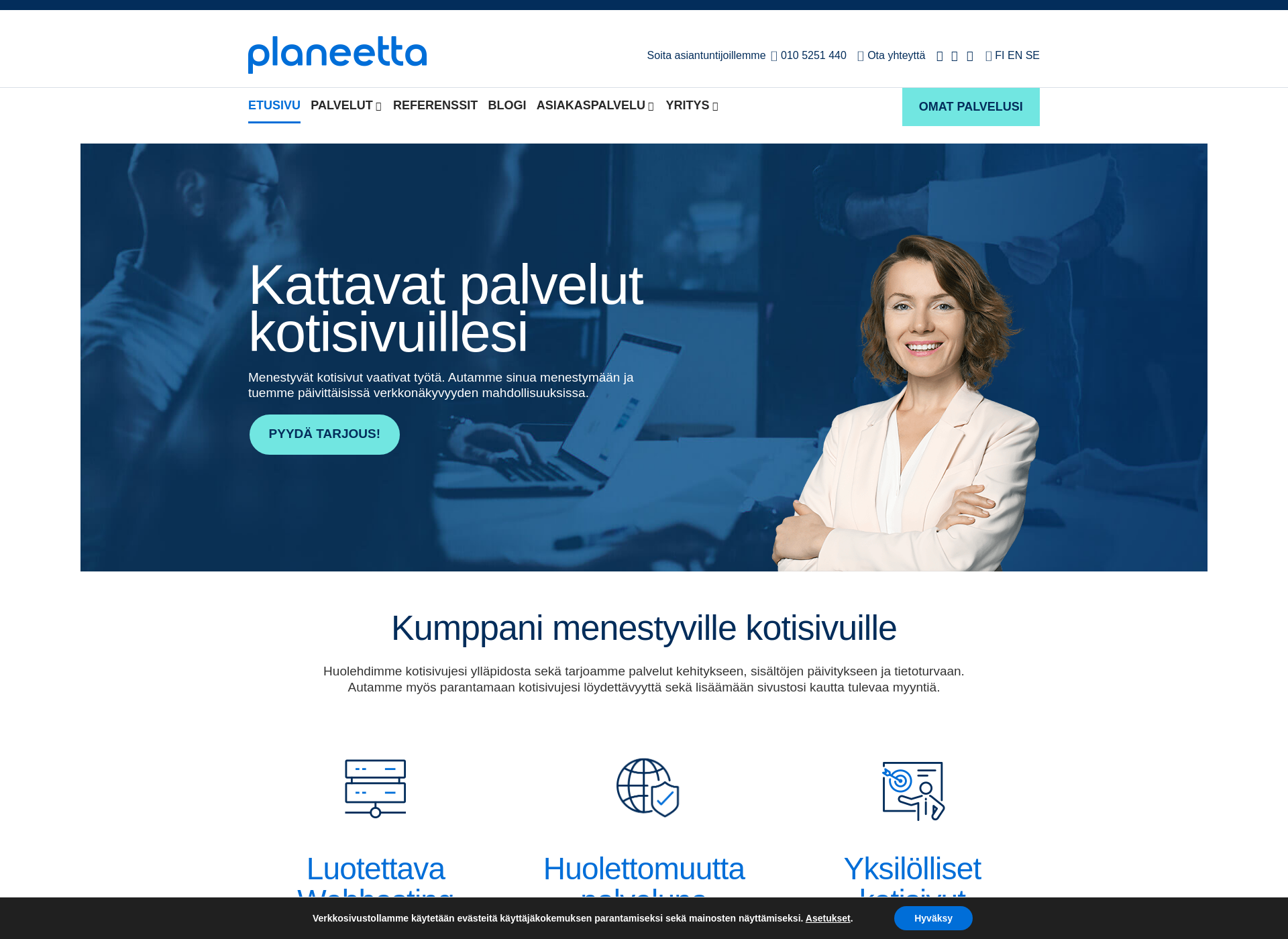 Skärmdump för amkuljettajaapu.fi