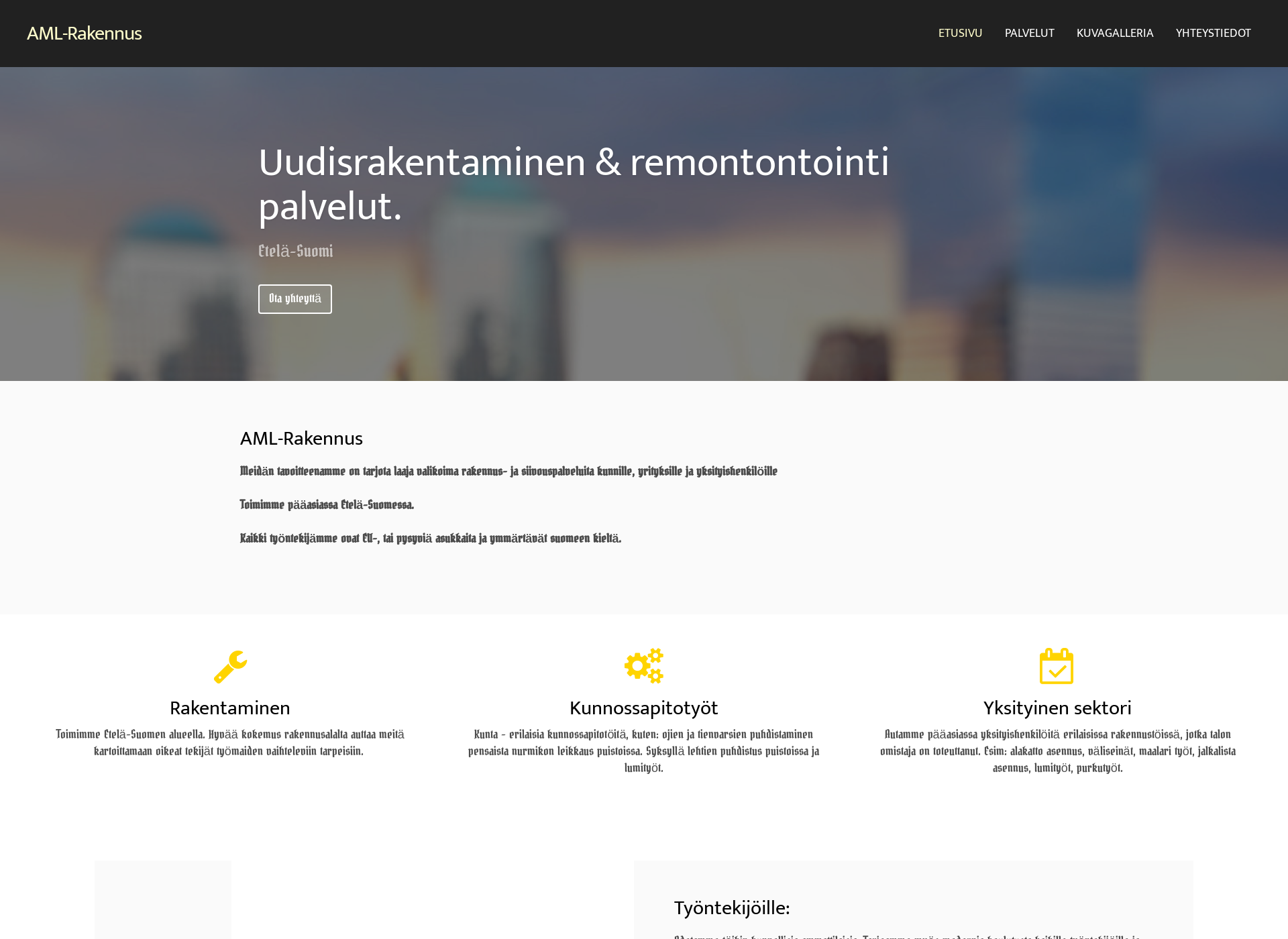 Screenshot for amlrakennus.fi