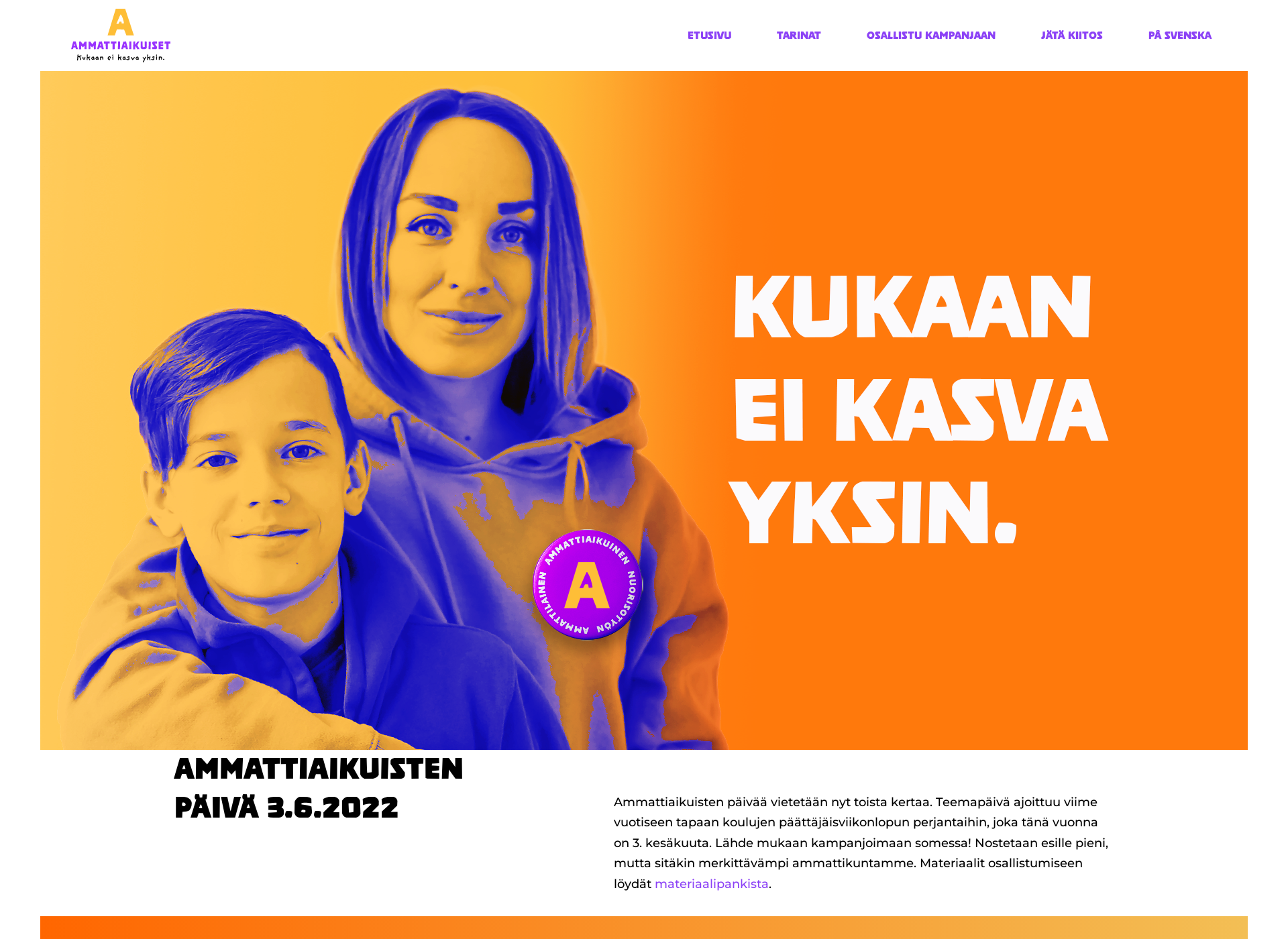 Screenshot for ammattiaikuiset.fi