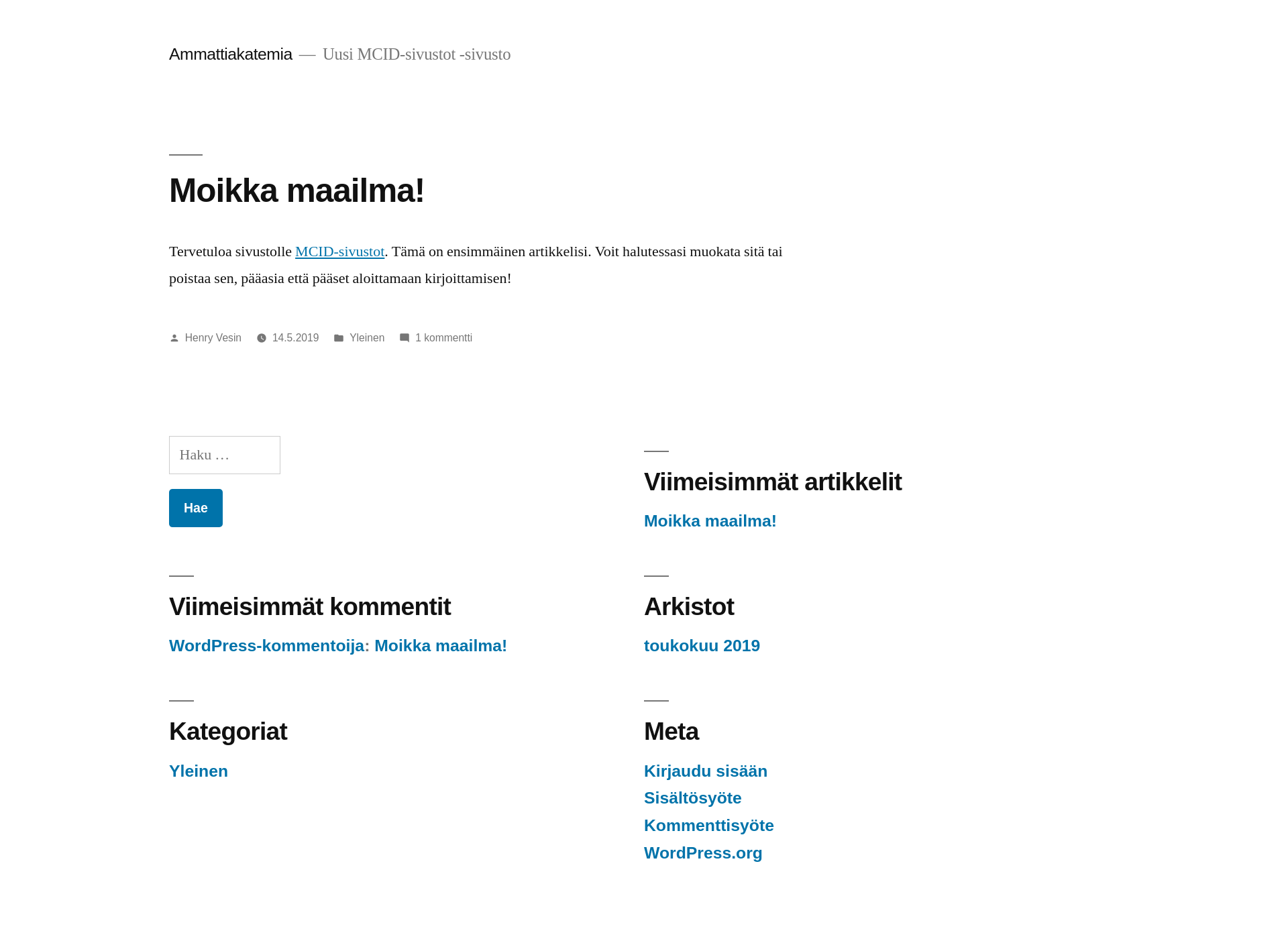 Screenshot for ammattiakatemia.fi