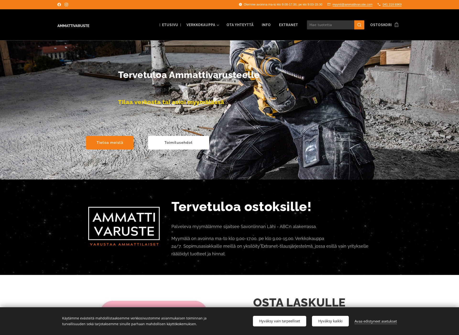 Screenshot for ammattivaruste.com