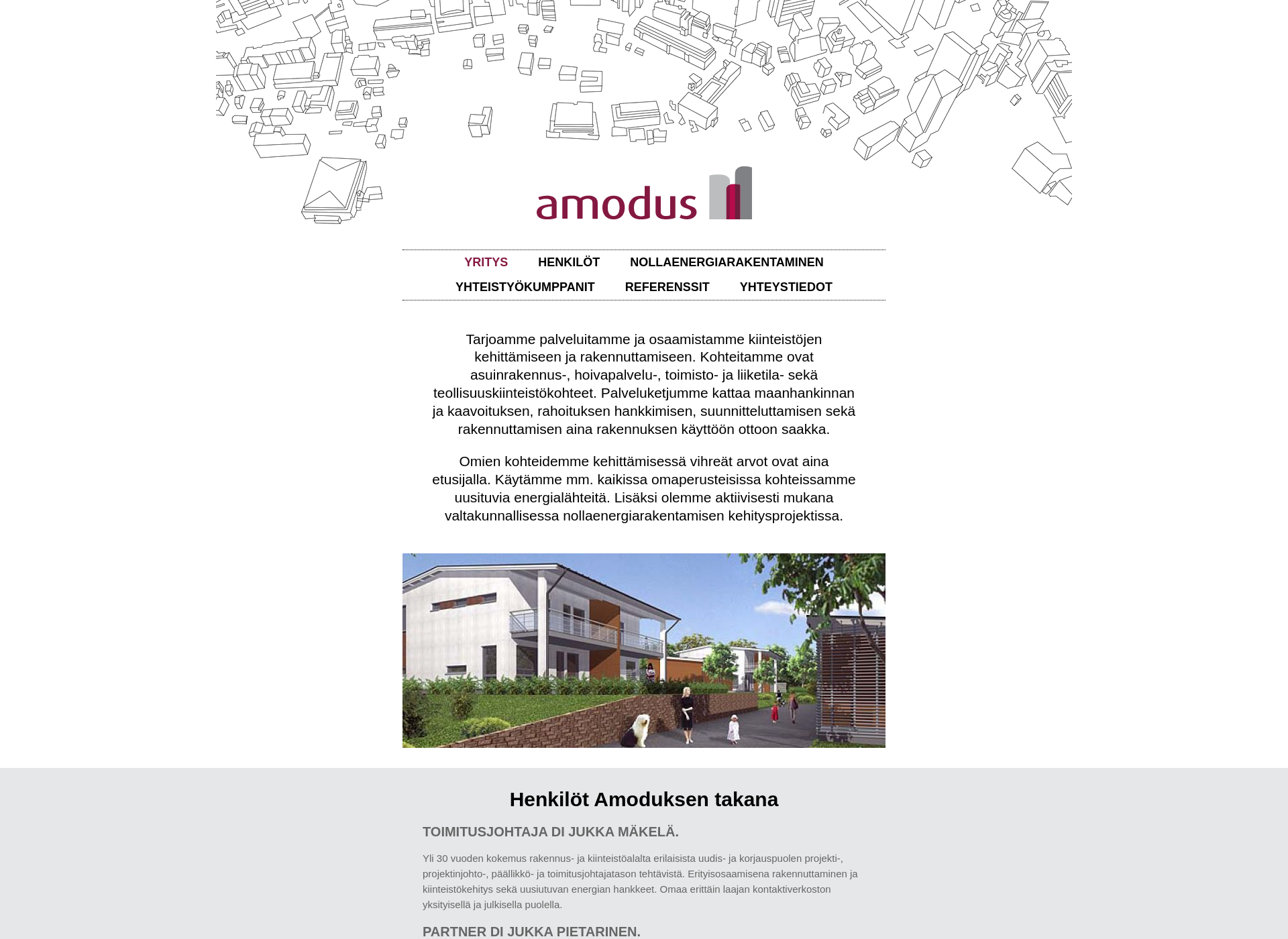 Skärmdump för amodus.fi