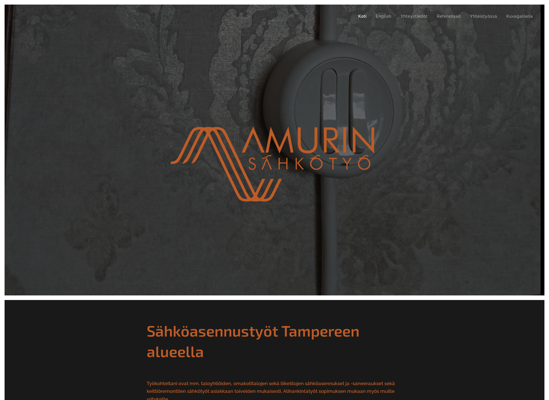 Screenshot for amurinsahkotyo.fi