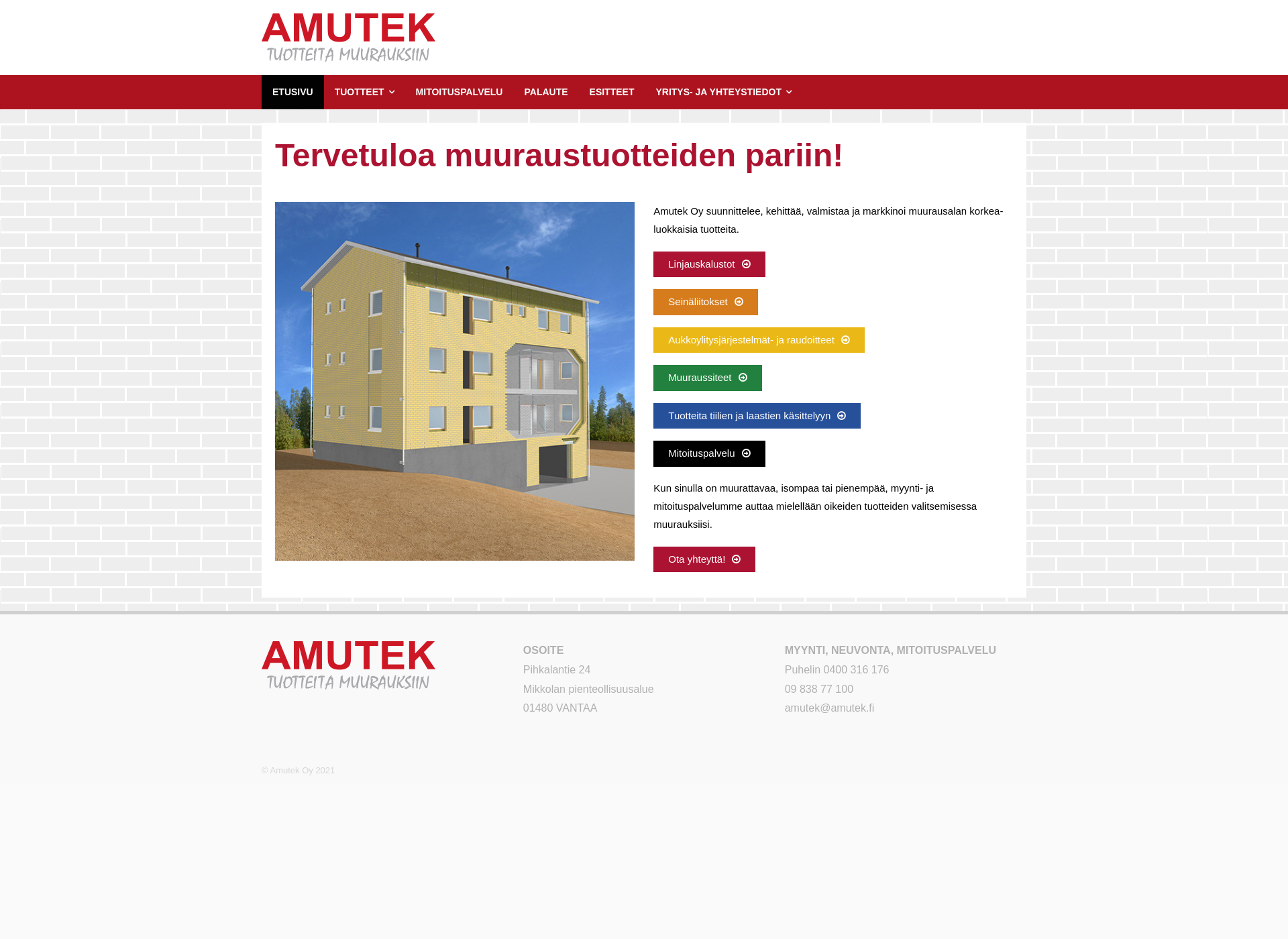 Screenshot for amutek.fi