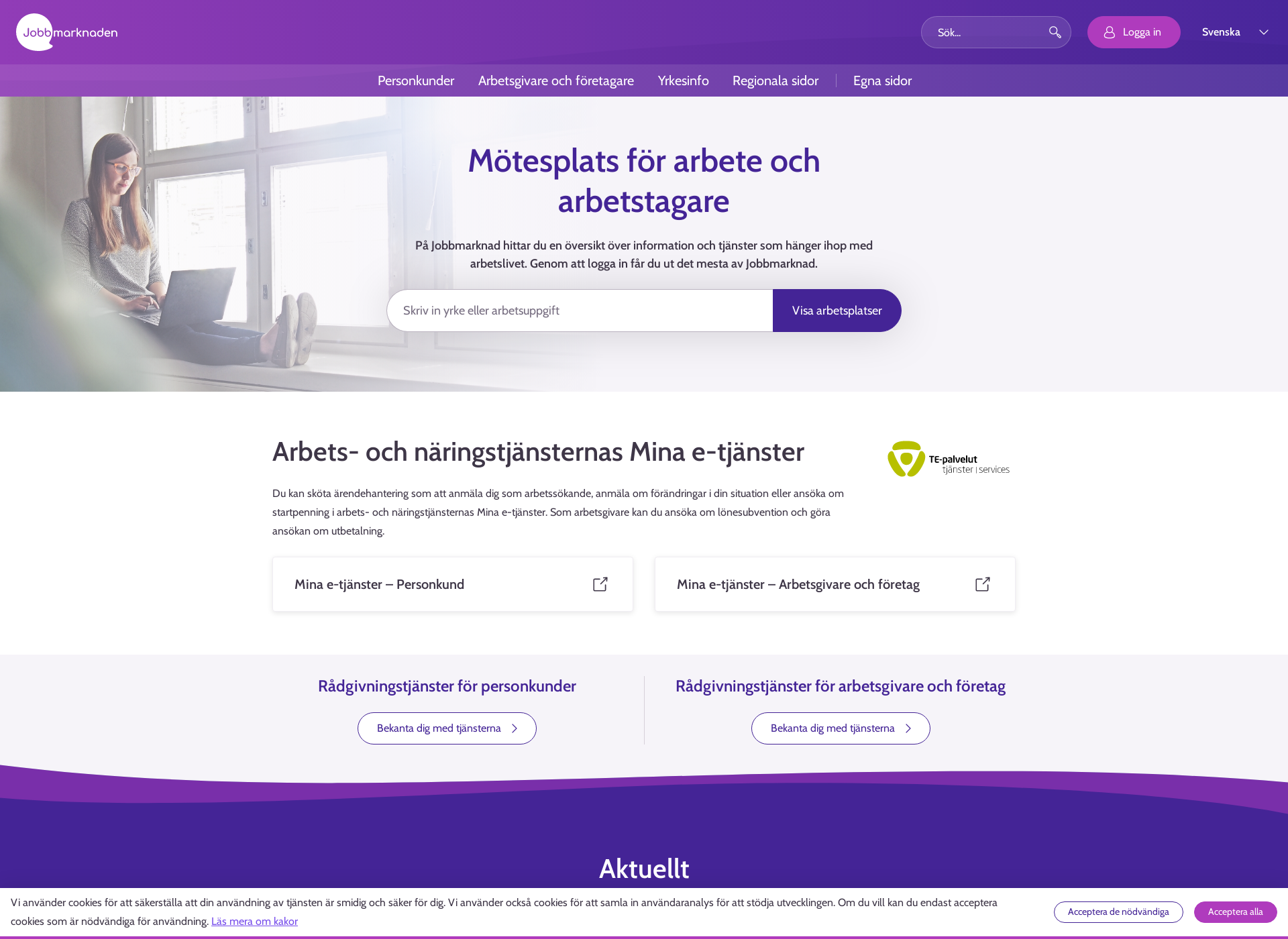 Screenshot for an-tjänster.fi