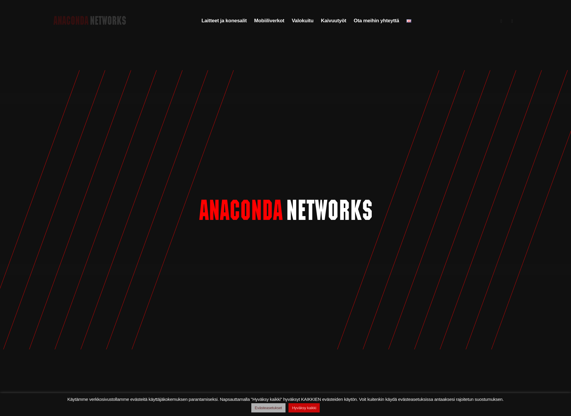 Skärmdump för anacondanetworks.fi