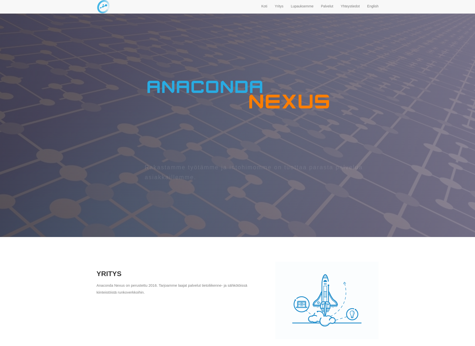 Skärmdump för anacondanexus.fi