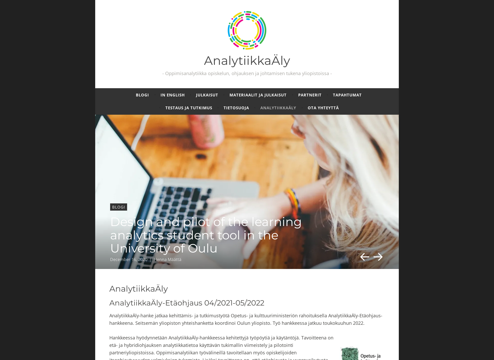 Screenshot for analytiikkaaly.fi