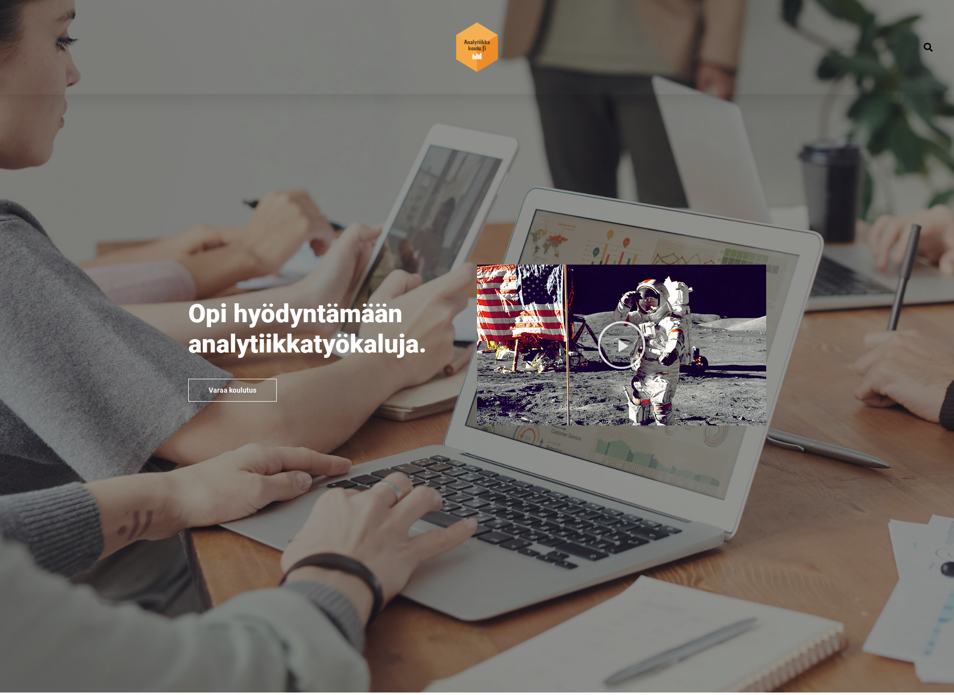 Skärmdump för analytiikkakoulu.fi